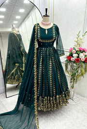 Party Wear Designer Gown Pent And Dupatta