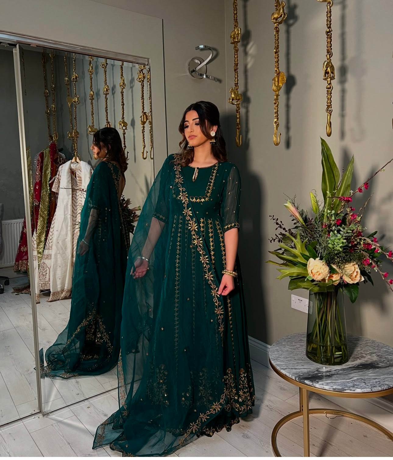 Party Wear Designer Gown Pent And Dupatta