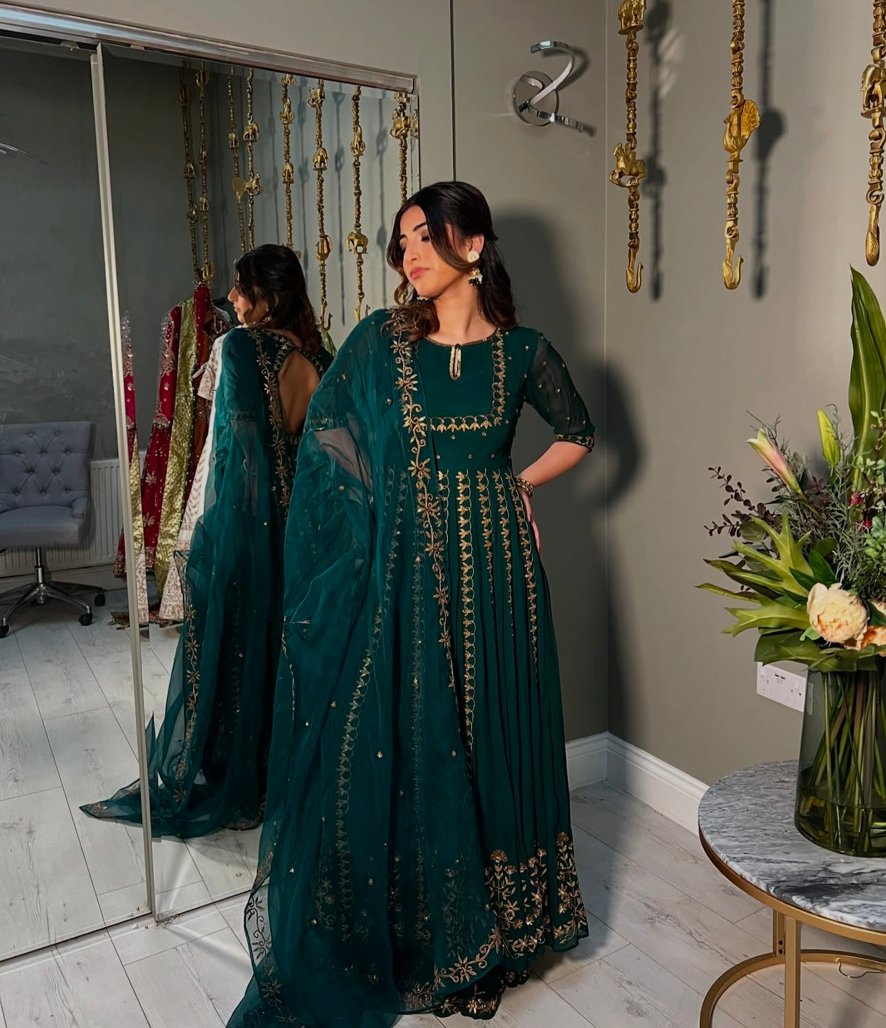 Party Wear Designer Gown Pent And Dupatta