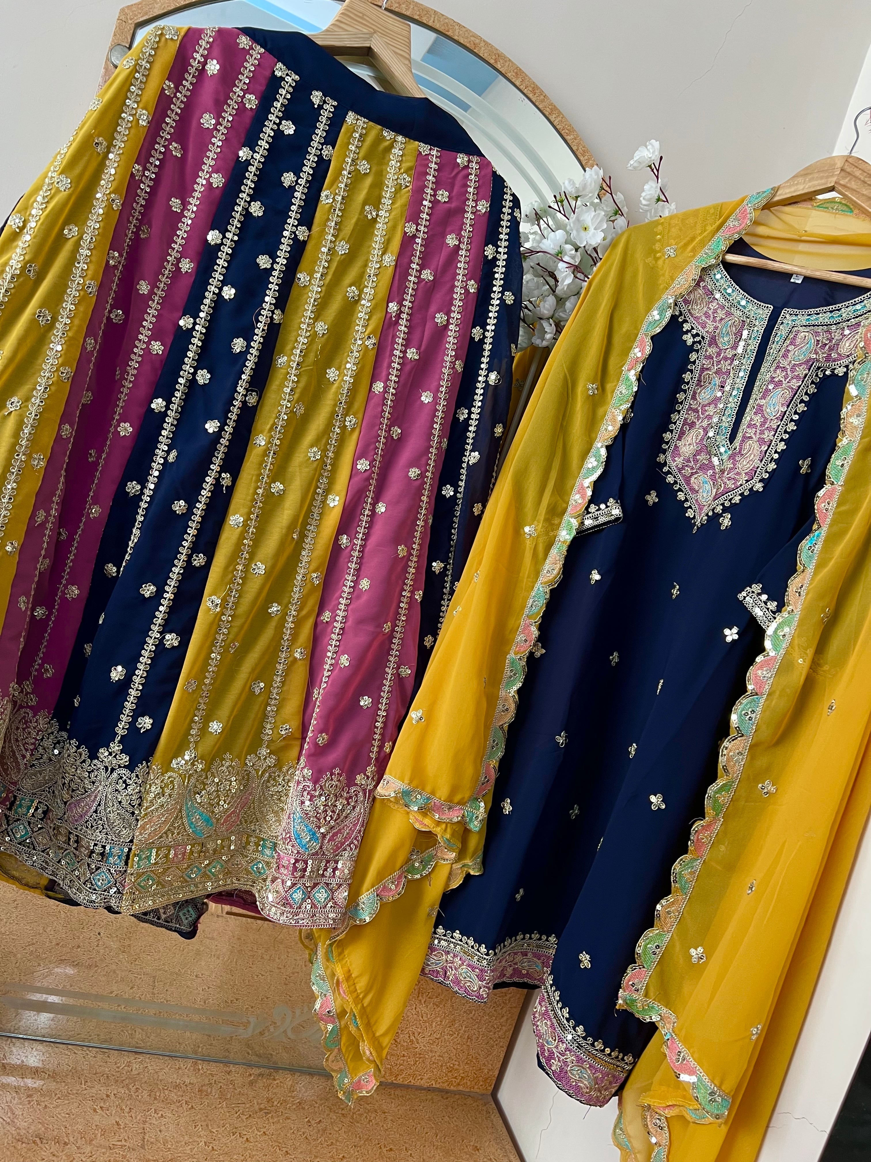 Party Wear Look Top, Lehenga And Designer Dupatta