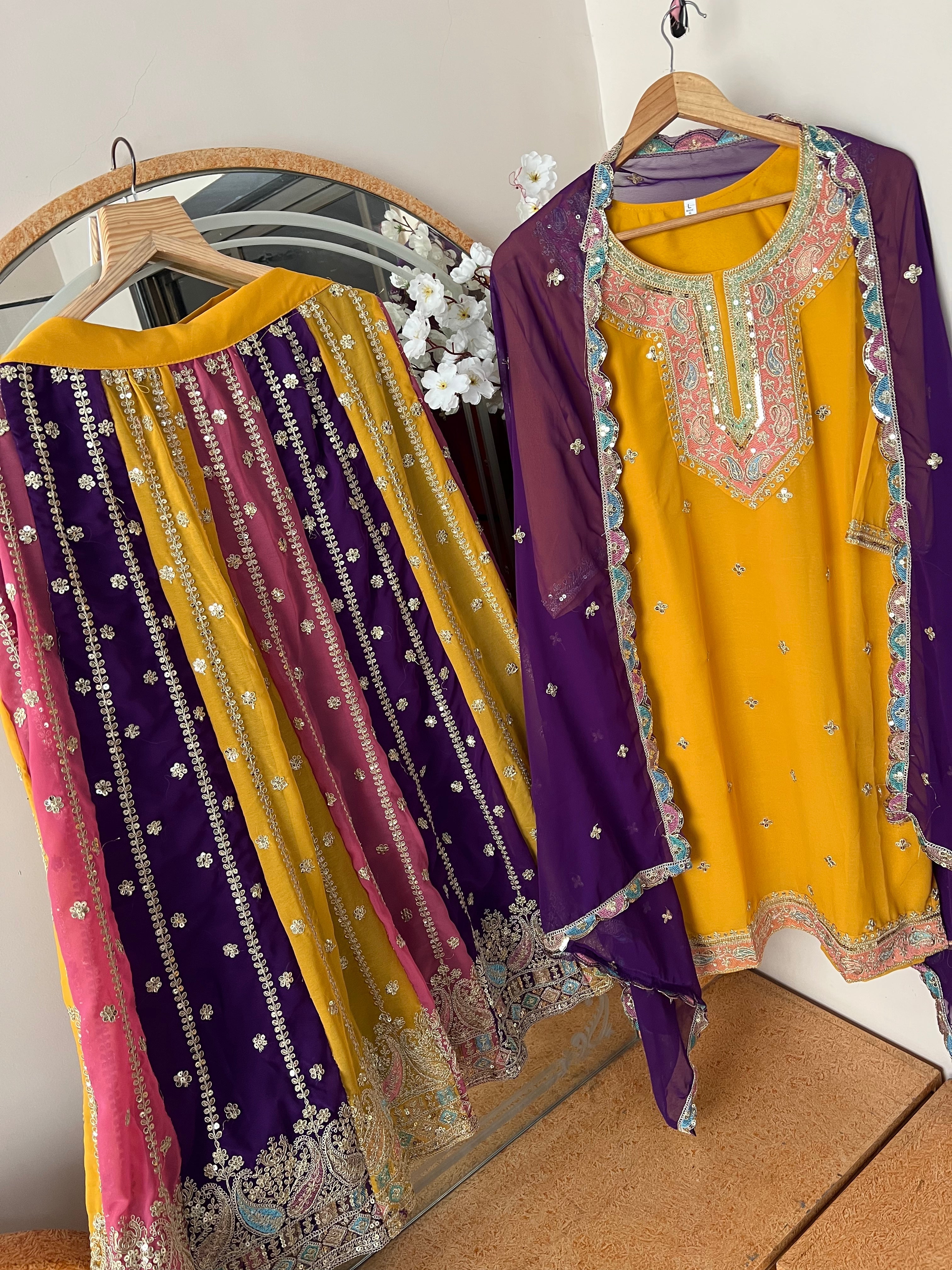 Party Wear Look Top, Lehenga And Designer Dupatta