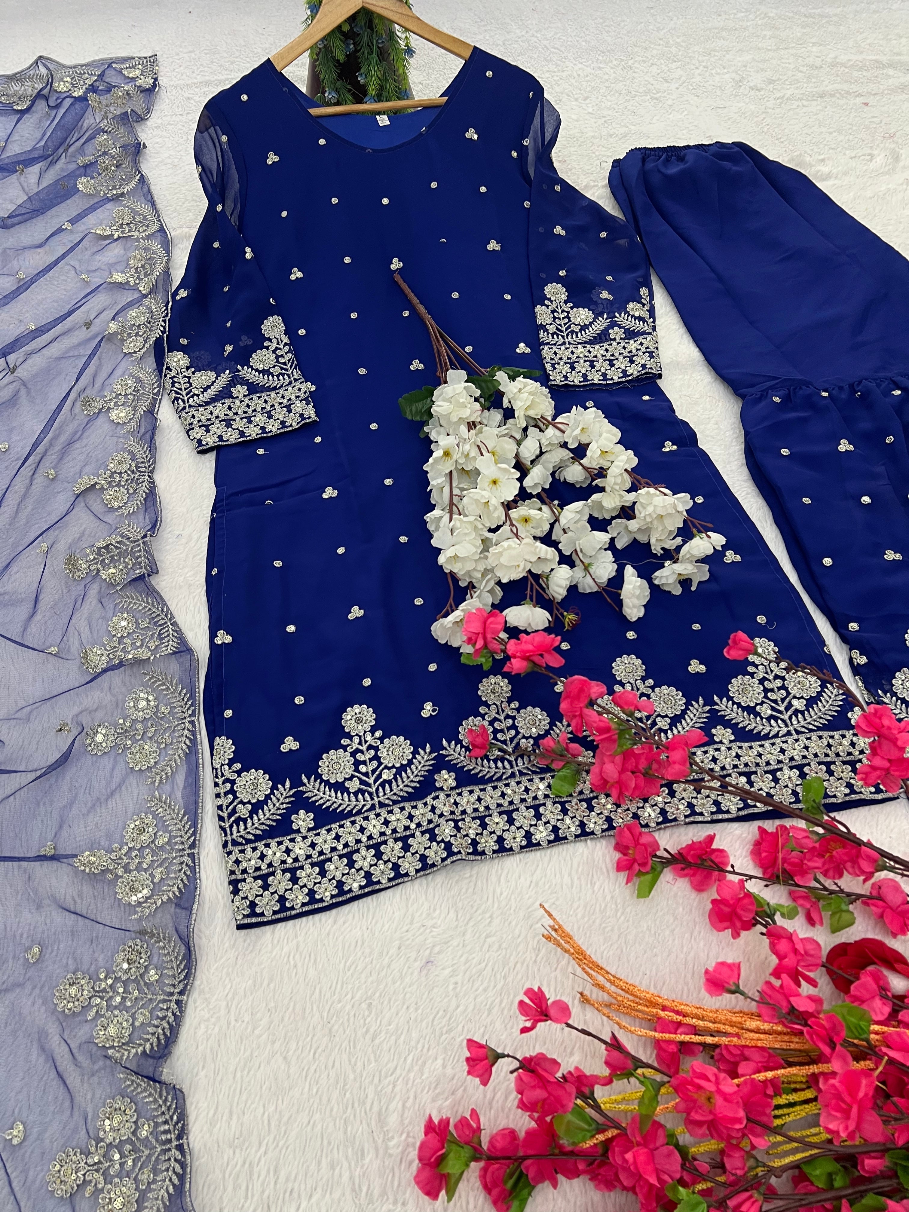 Party Wear Beautiful Top-Bottom And Fancy Dupatta