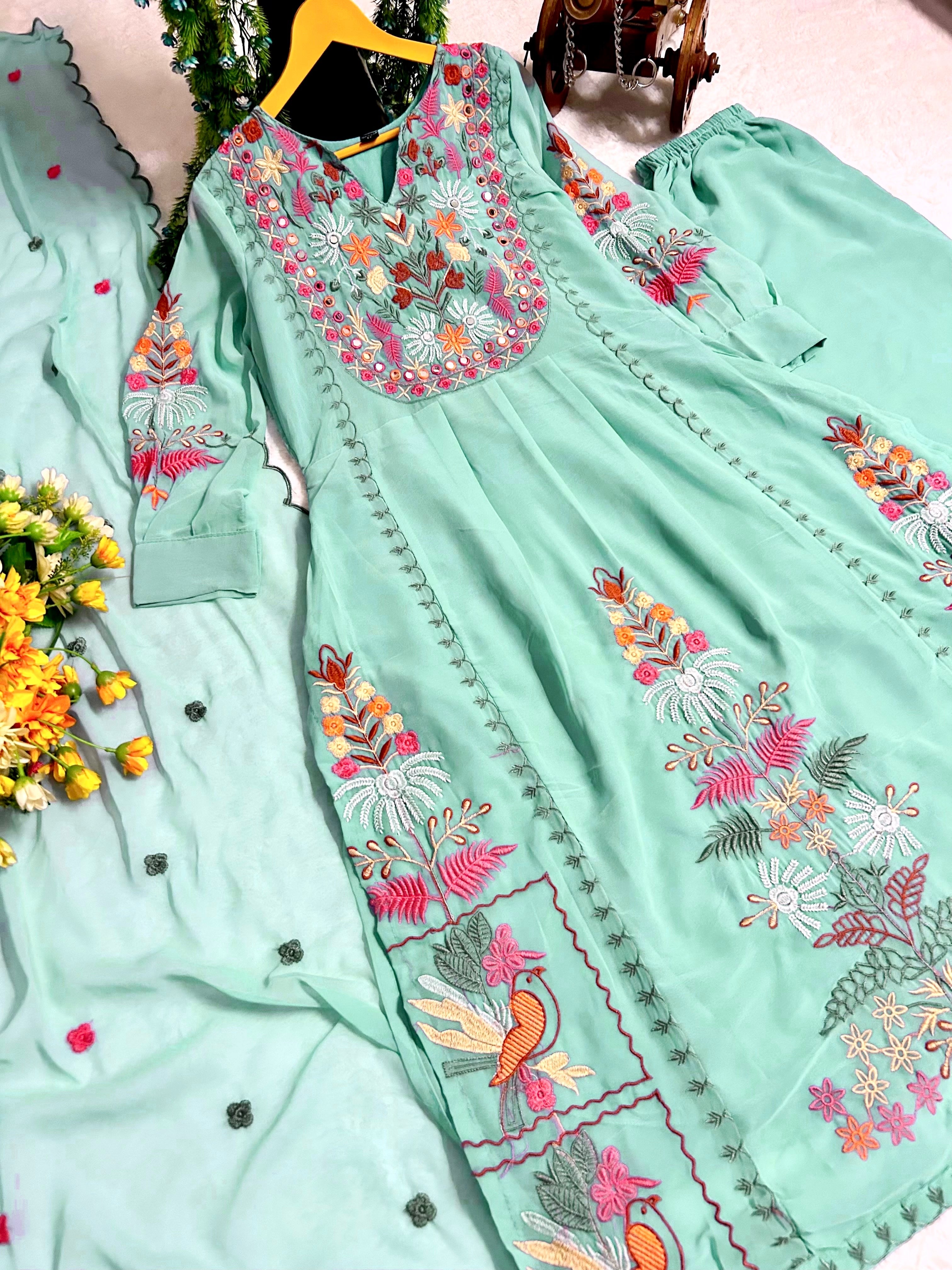 Party Wear Beautiful Top And Bottom With Dupatta