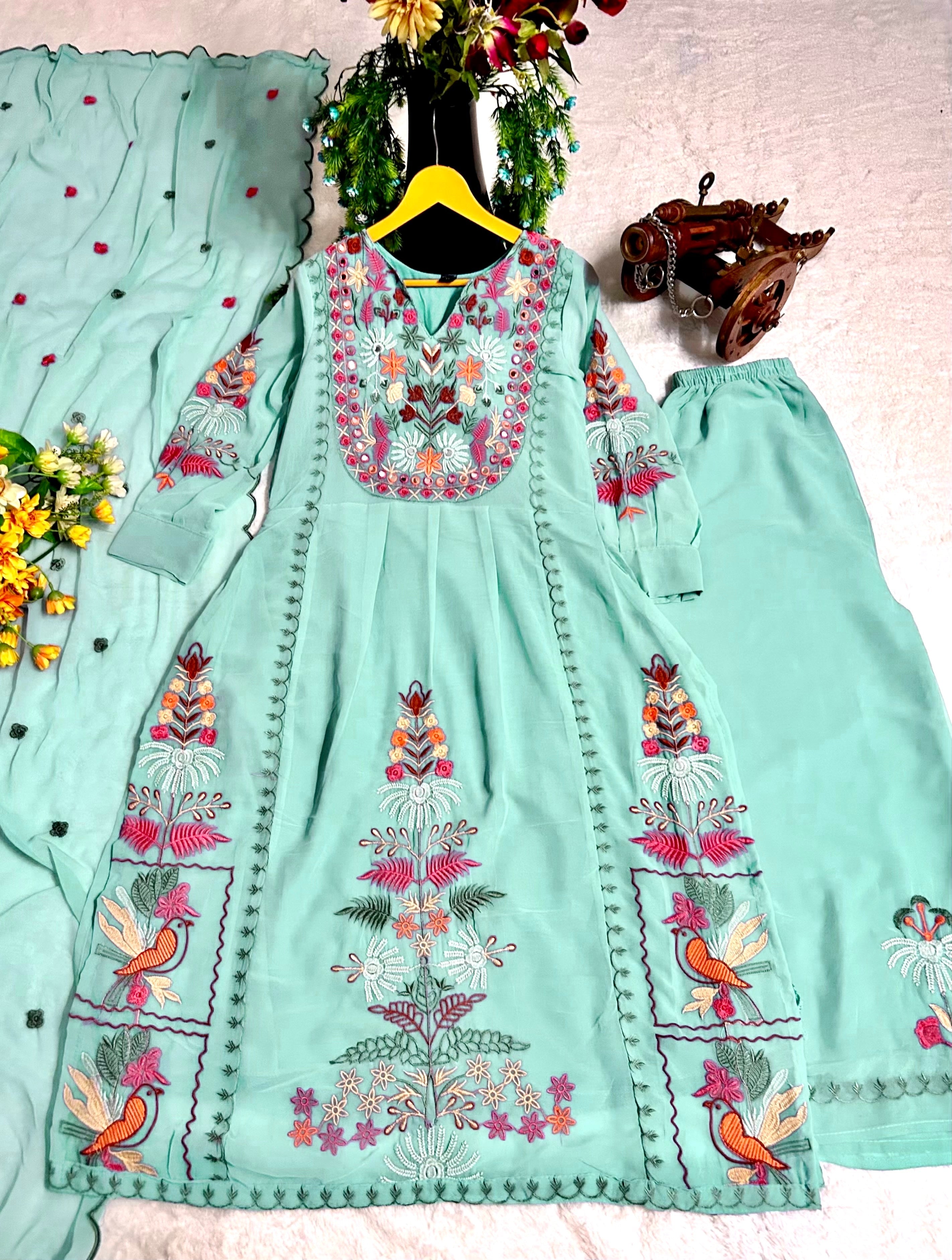 Party Wear Beautiful Top And Bottom With Dupatta