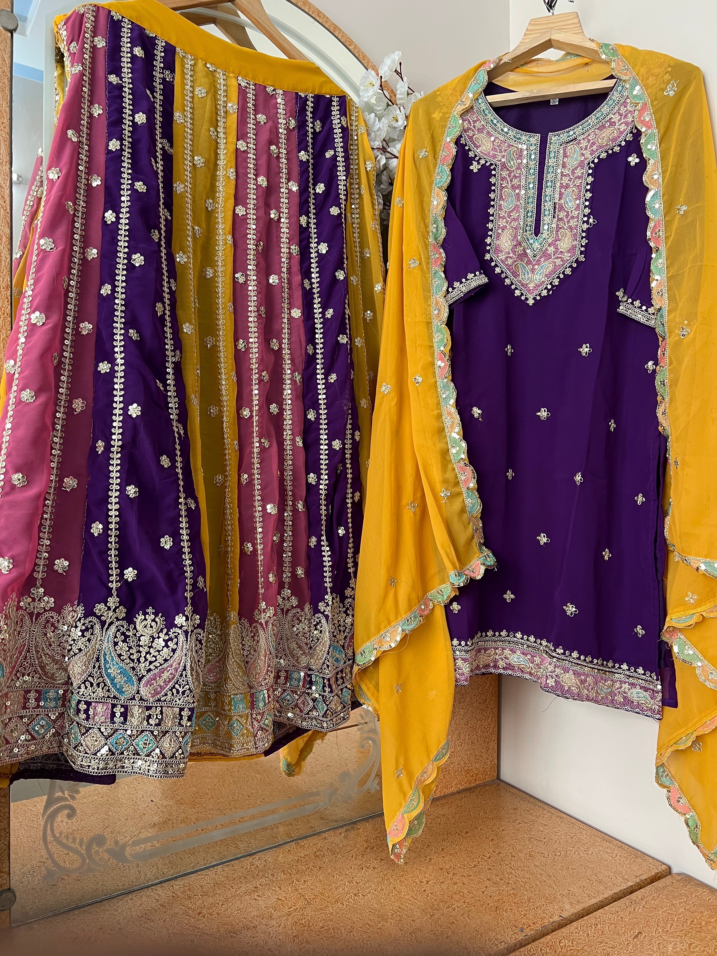 Party Wear Look Top, Lehenga And Designer Dupatta