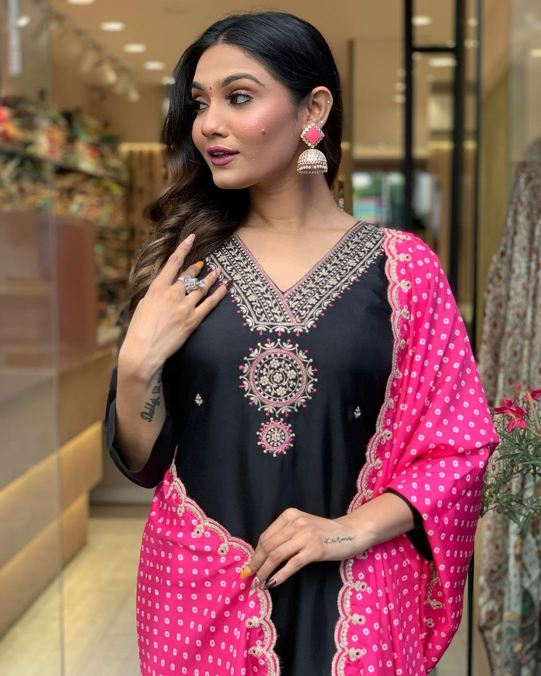 Designer Party Wear Look Top Bottom & Dupatta Set