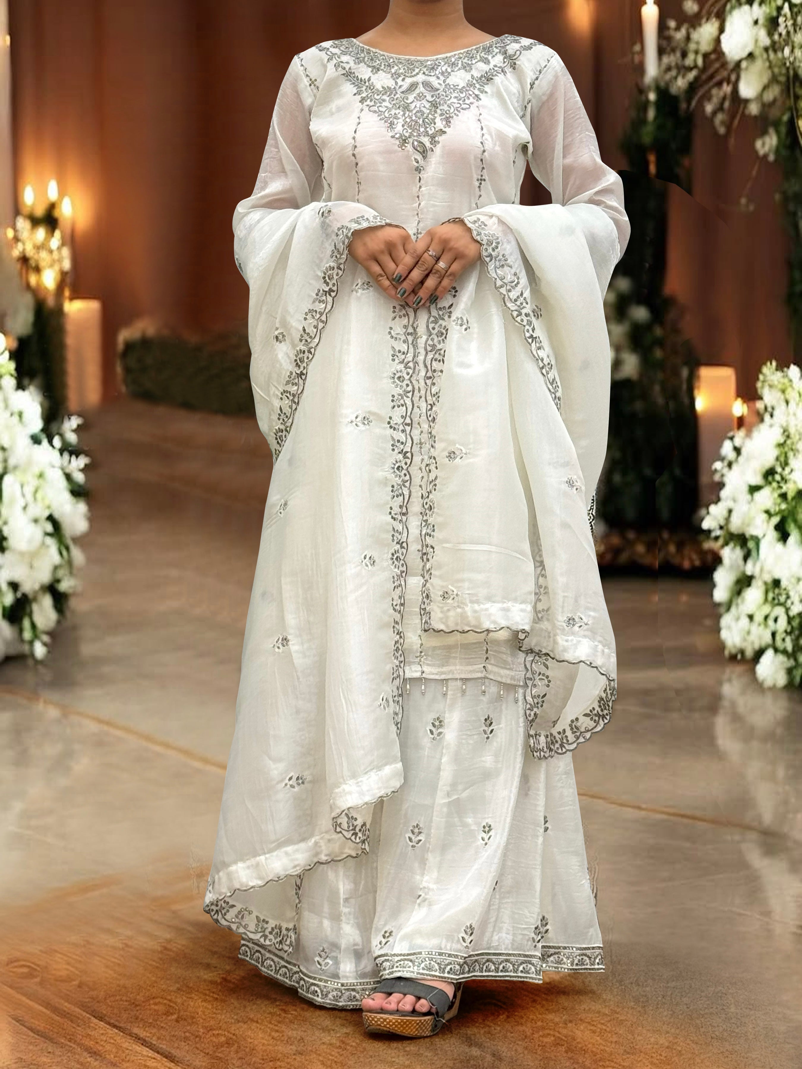 Party Wear Designer Top-Bottom And Dupatta