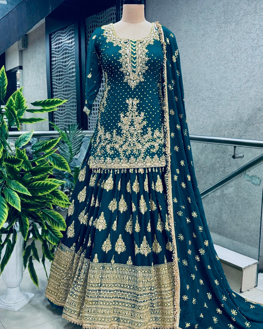 Beautiful Wedding Wear Top Lehenga And Dupatta