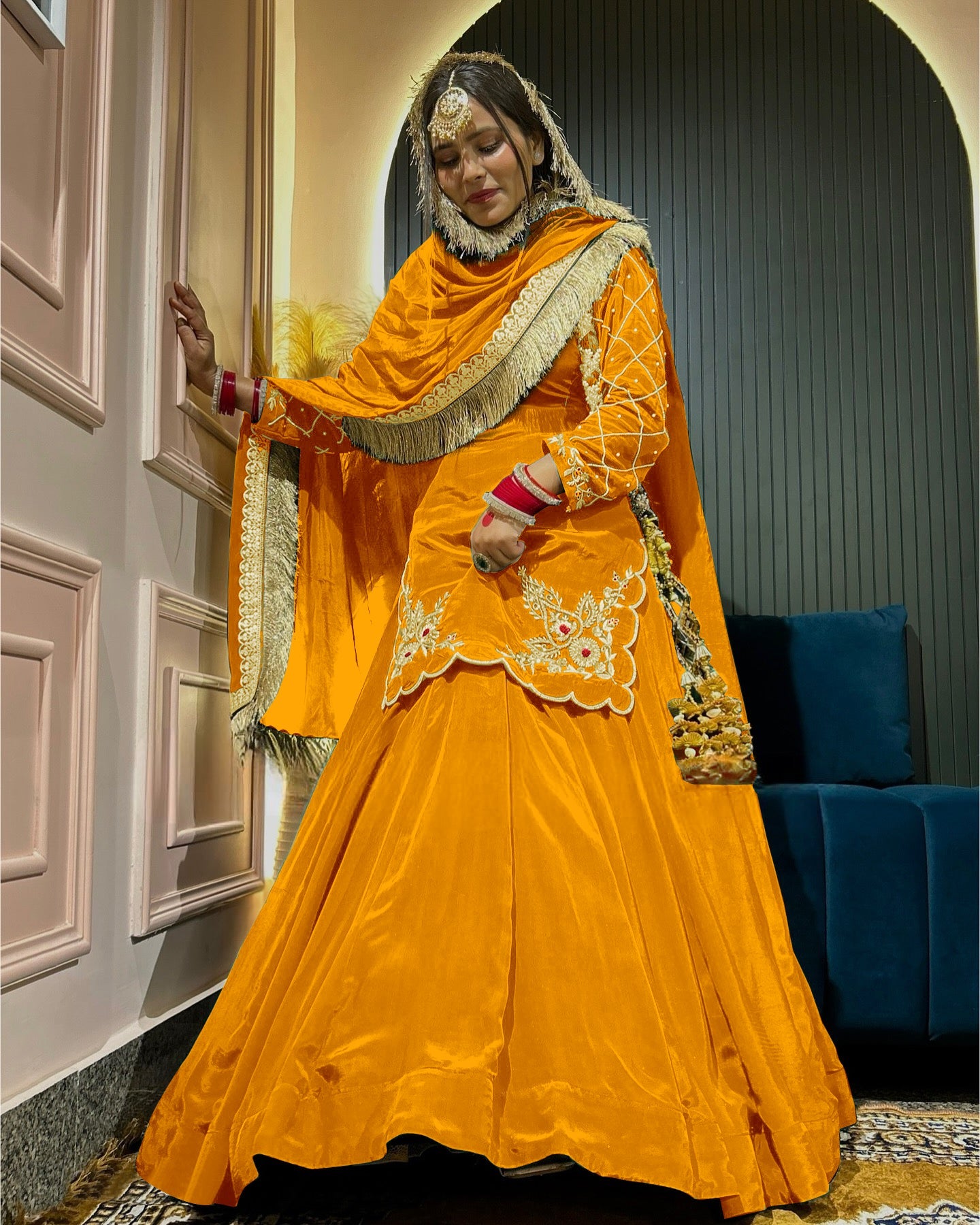 Beautiful Party Wear Top Lehenga And Fancy Dupatta