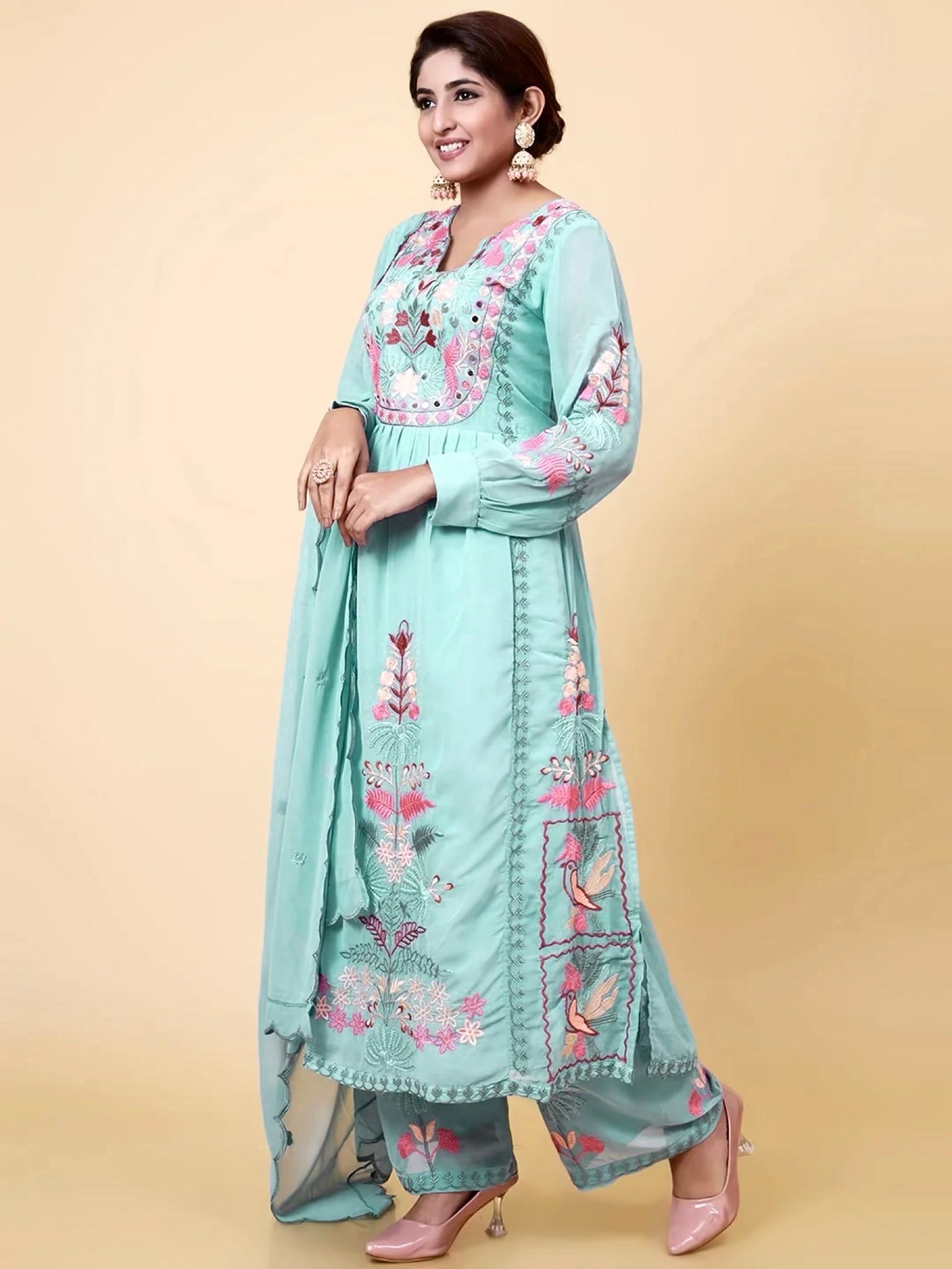 Party Wear Beautiful Top And Bottom With Dupatta