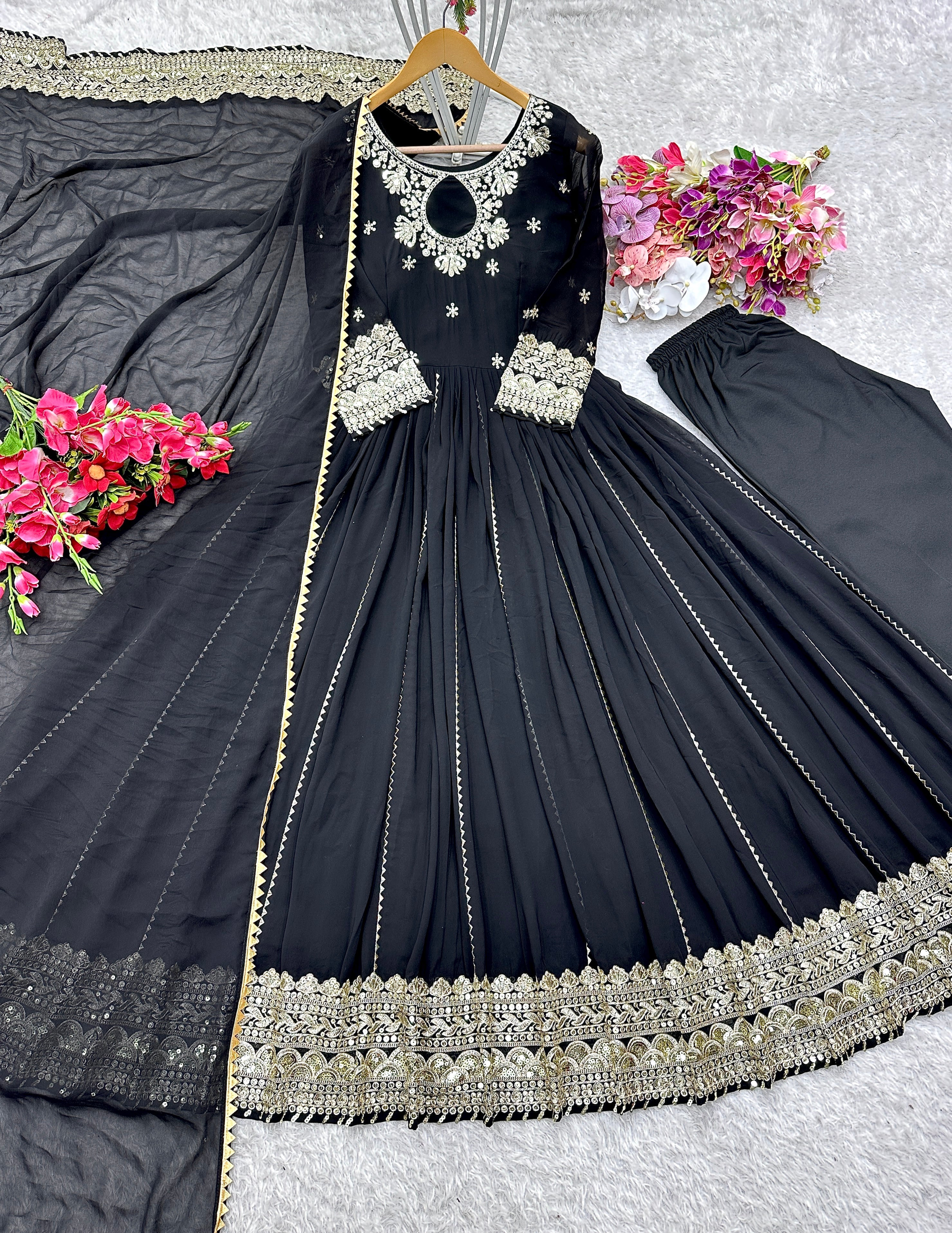 Party Wear Beautiful Gown Pent And Dupatta