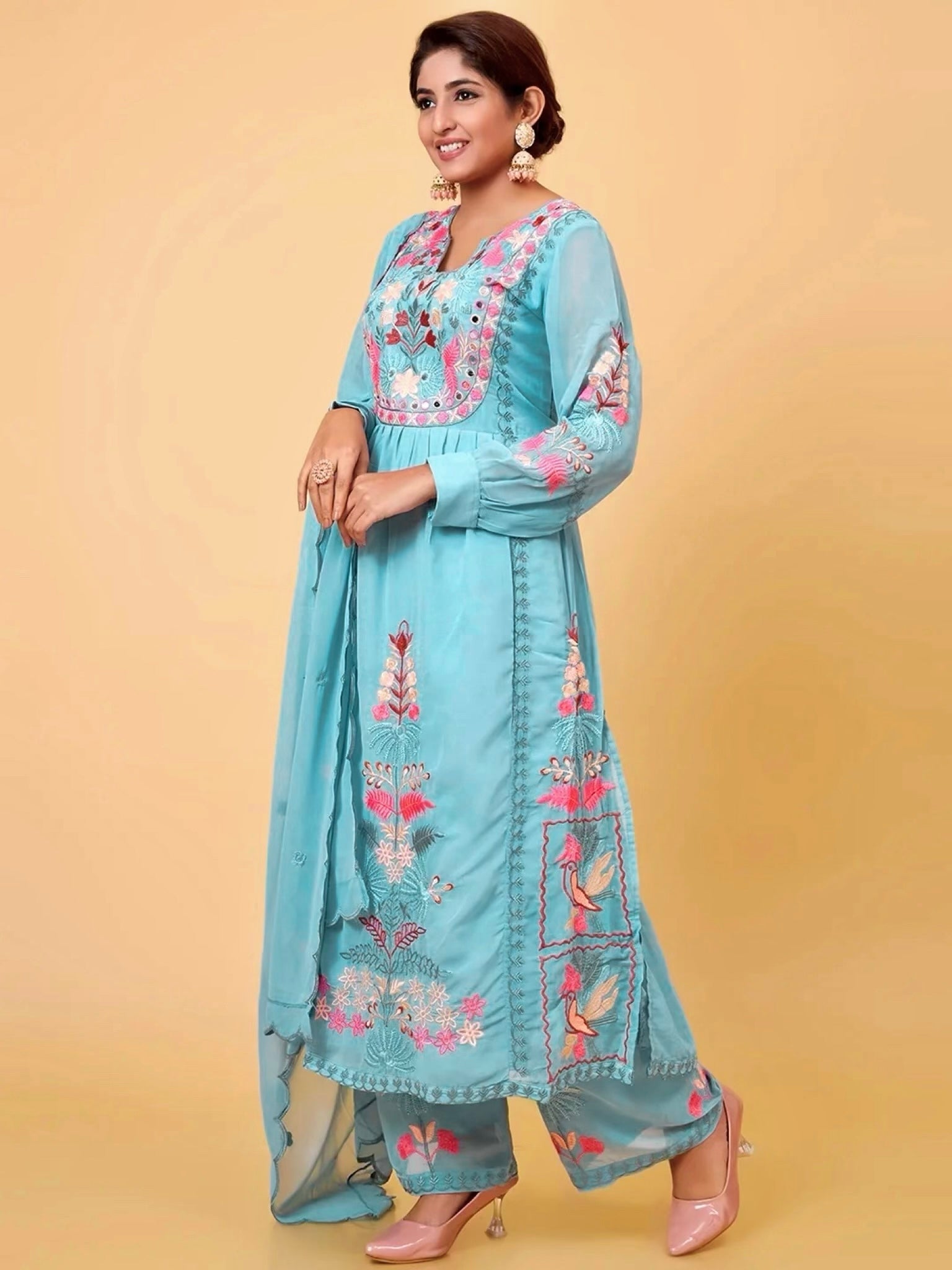 Party Wear Beautiful Top And Bottom With Dupatta