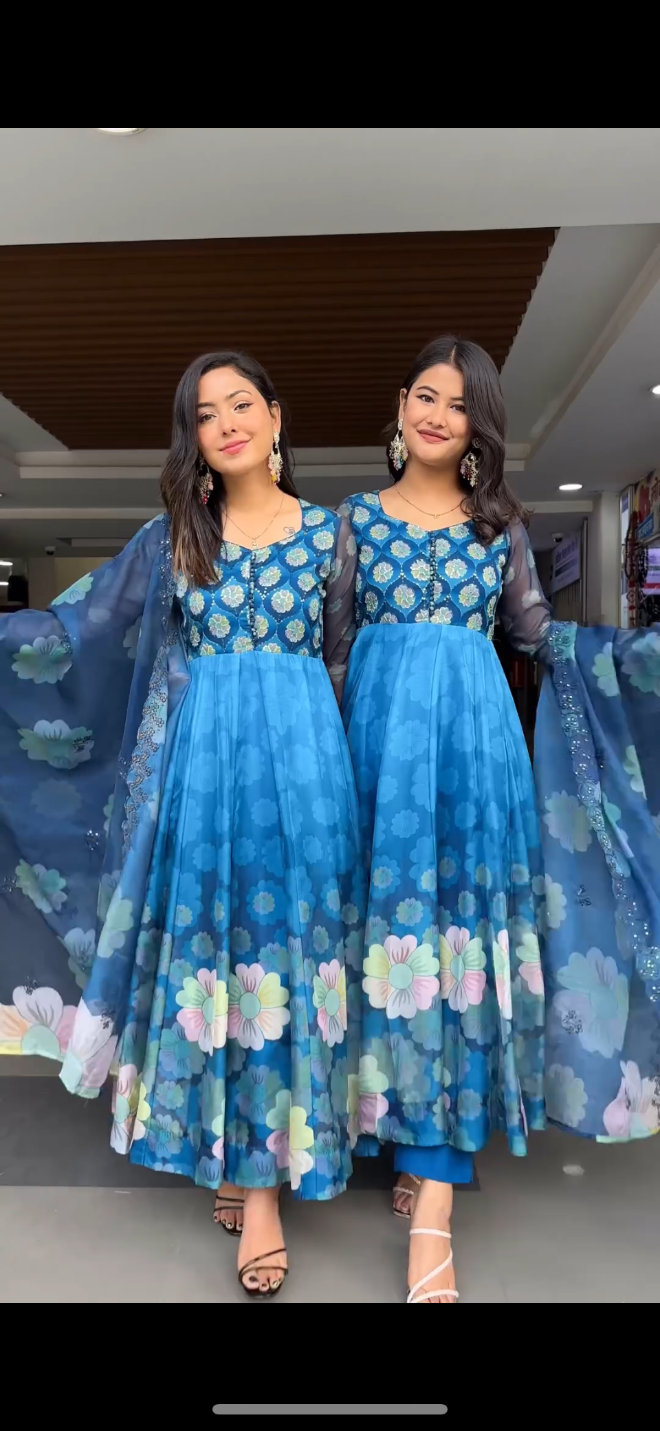 Party Wear Designer Gown Pent And Dupatta With Digital Work