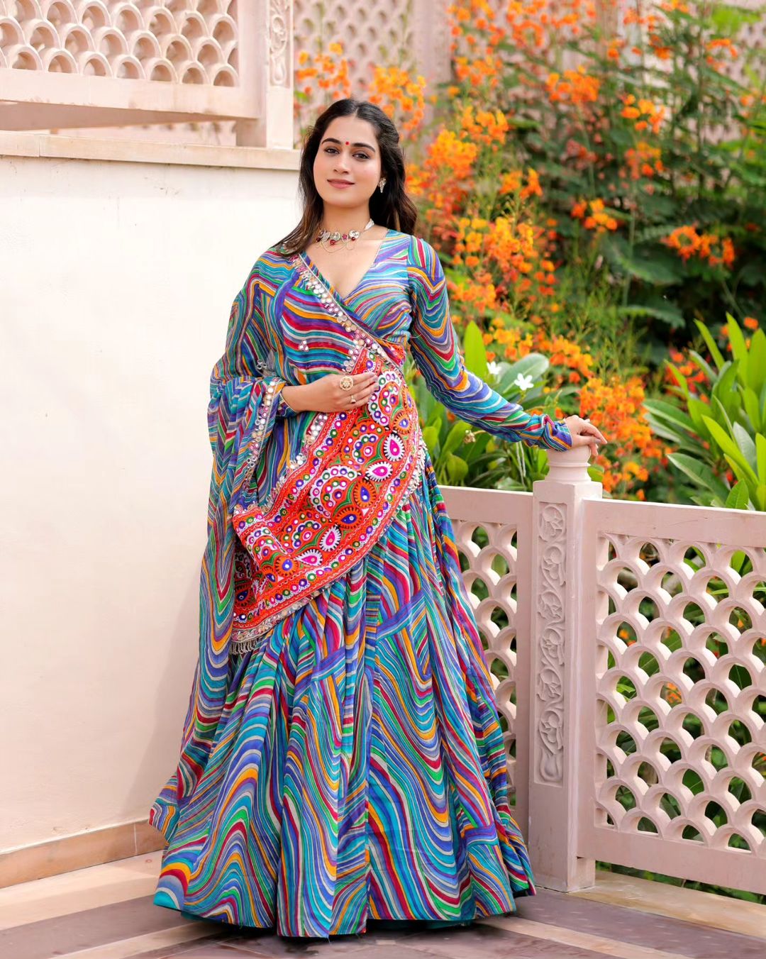 Designer Navratri Special Lehenga -Choli With Digital Print