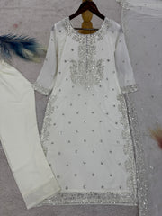 Designer Top-Bottom And Dupatta With Embroidery And Sequence Work