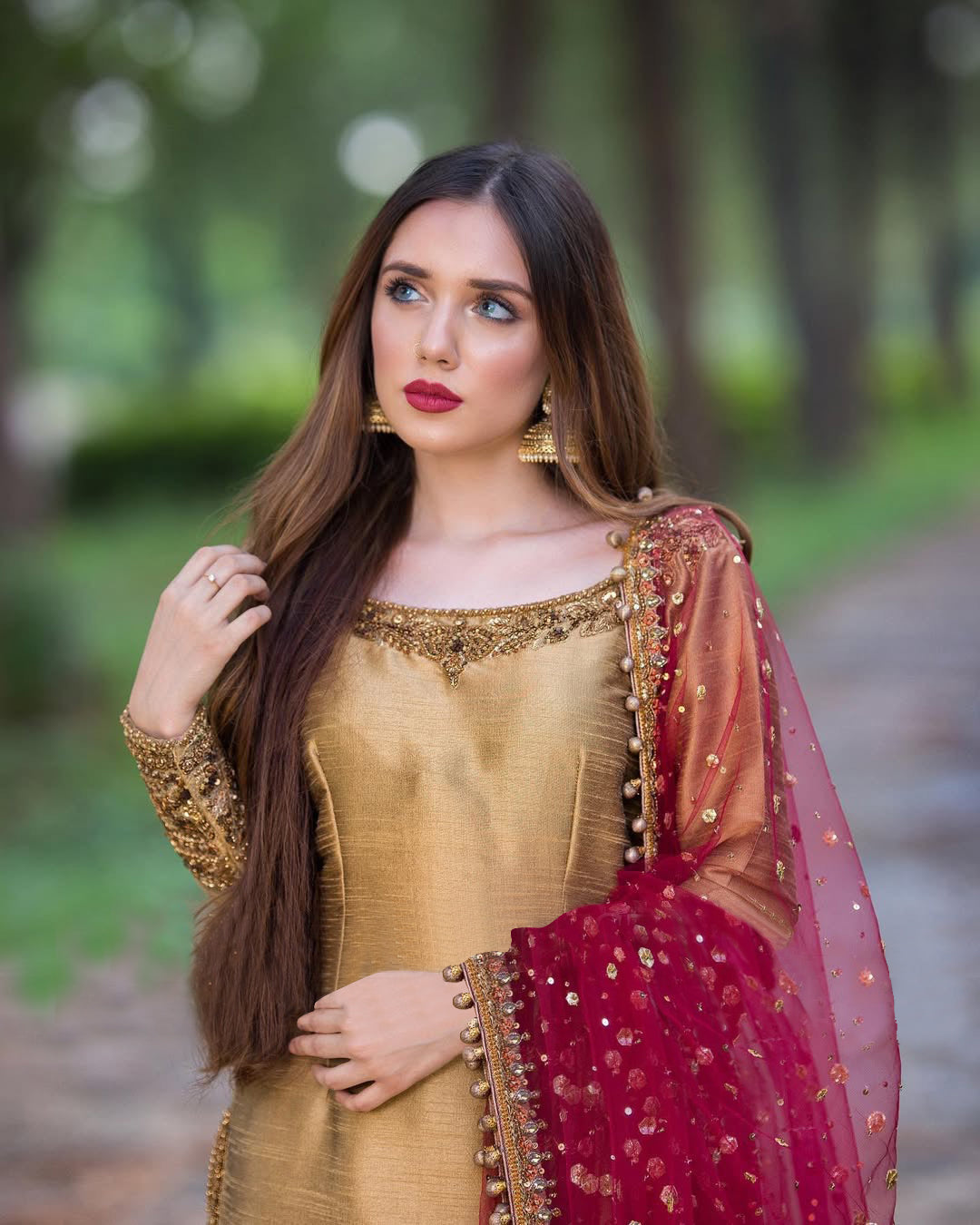 Fancy Top - Plazzo With Dupatta With Embroidery And Sequin Work