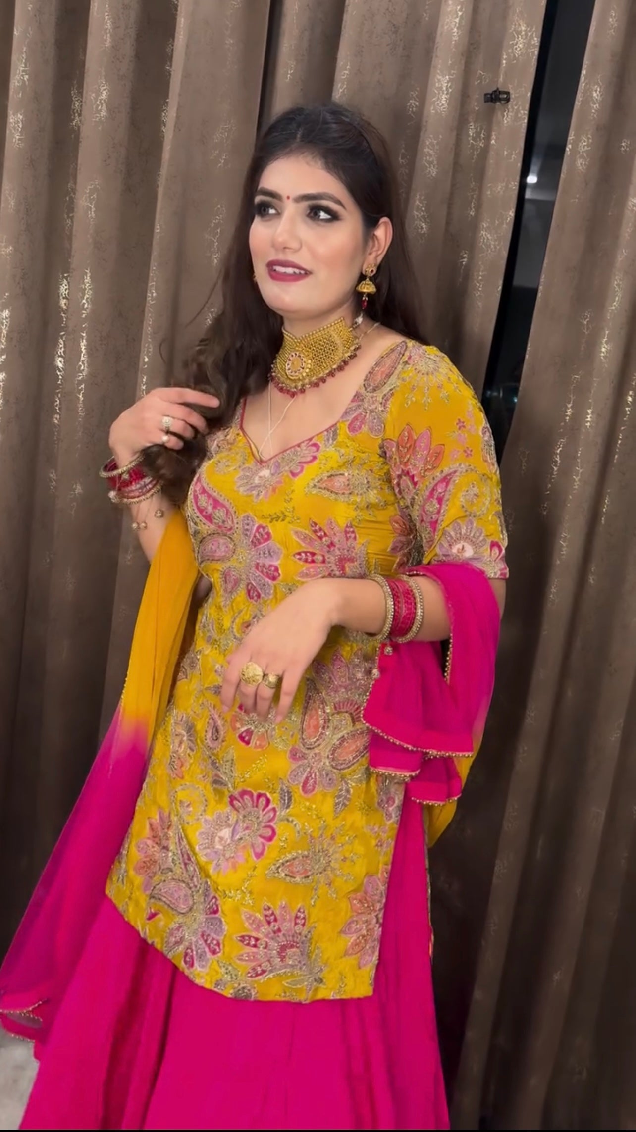 Party Wear Designer Suit Set With Sequence Multi Needle Embroidery Work