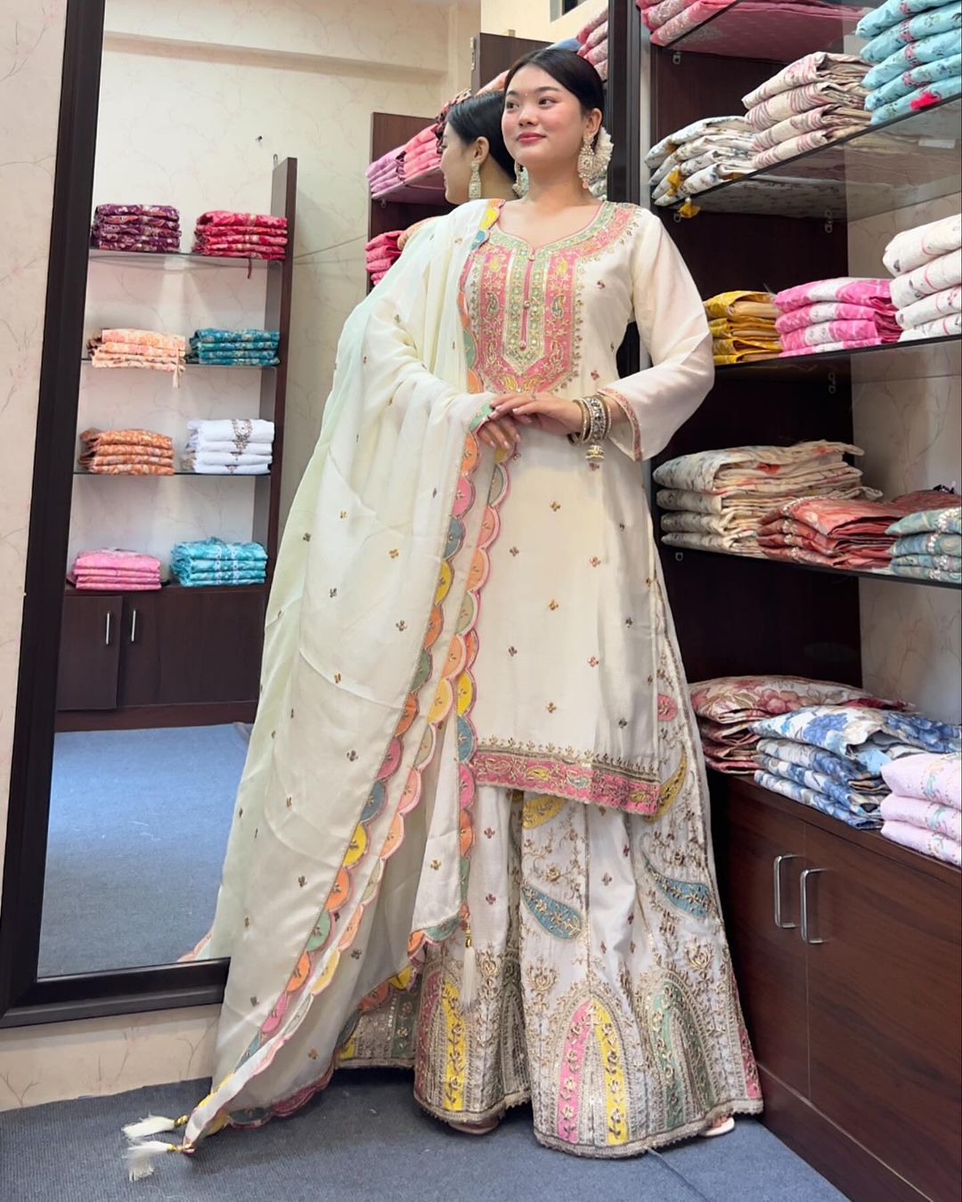 Party Wear Look Fancy Top-Dupatta And Fully Stitched Sharara