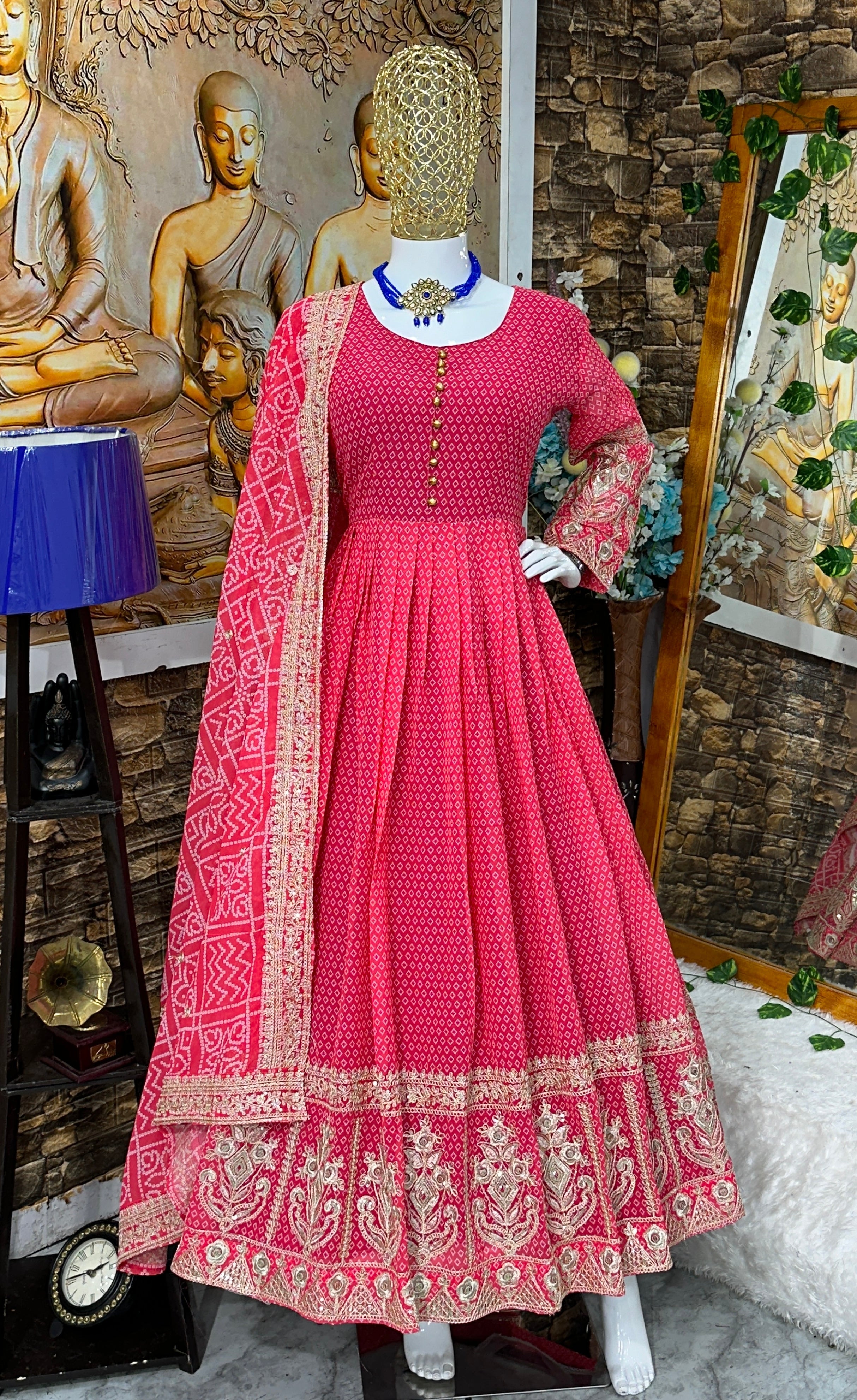 Designer Party Wear Look Gown With Pent And Dupatta