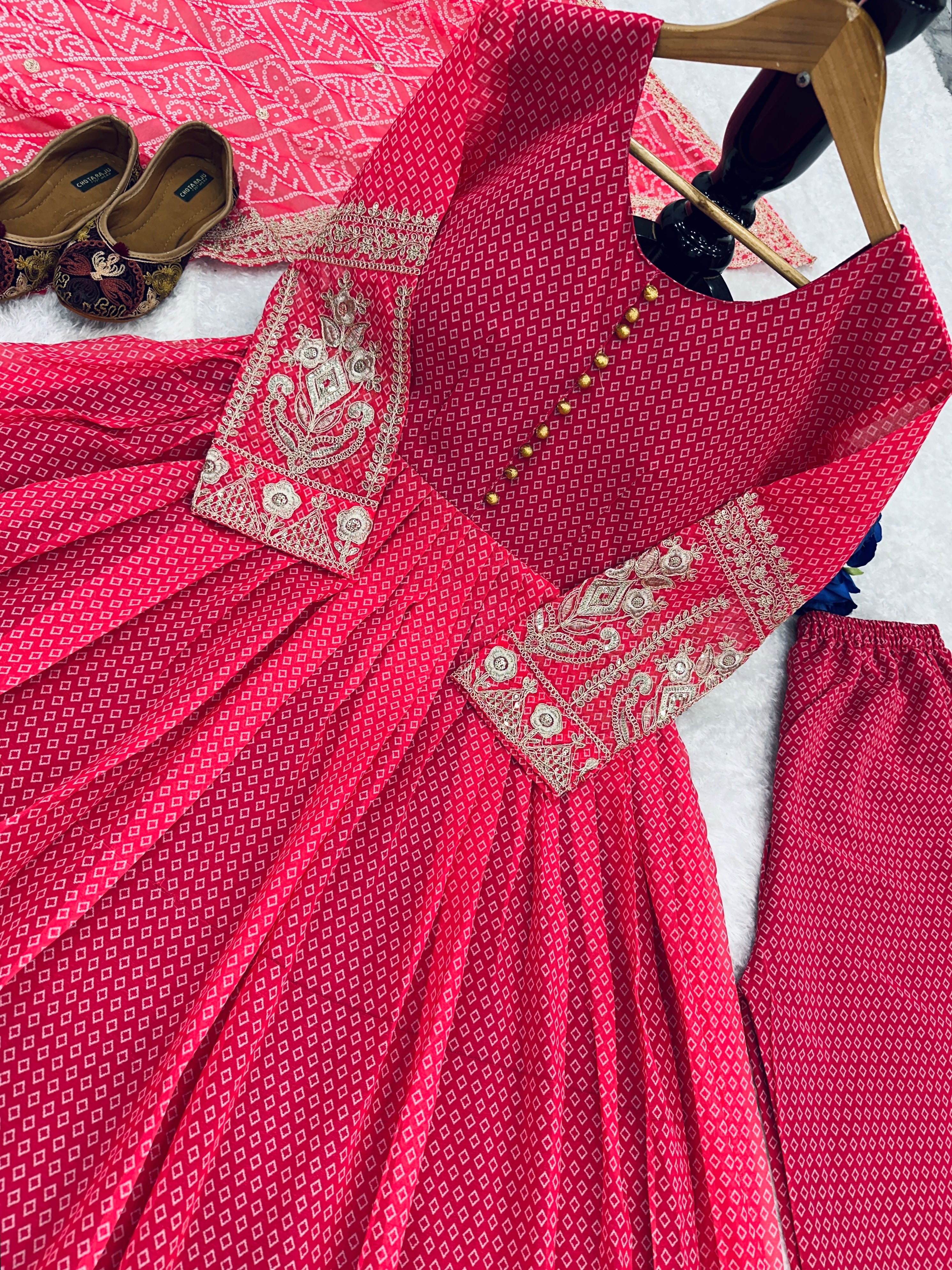 Designer Party Wear Look Gown With Pent And Dupatta