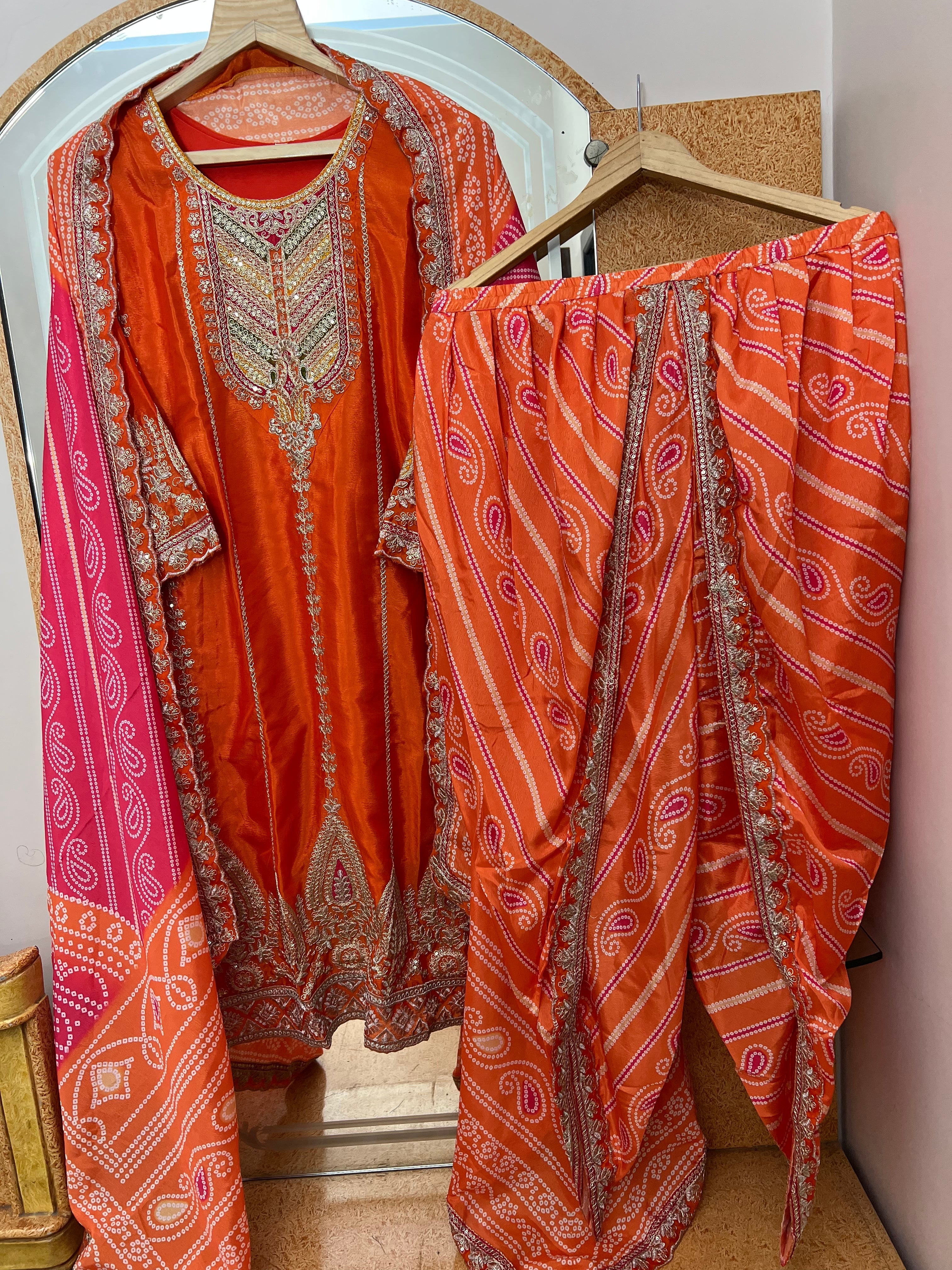 Party Wear Designer Suit Set With Embroidery Work