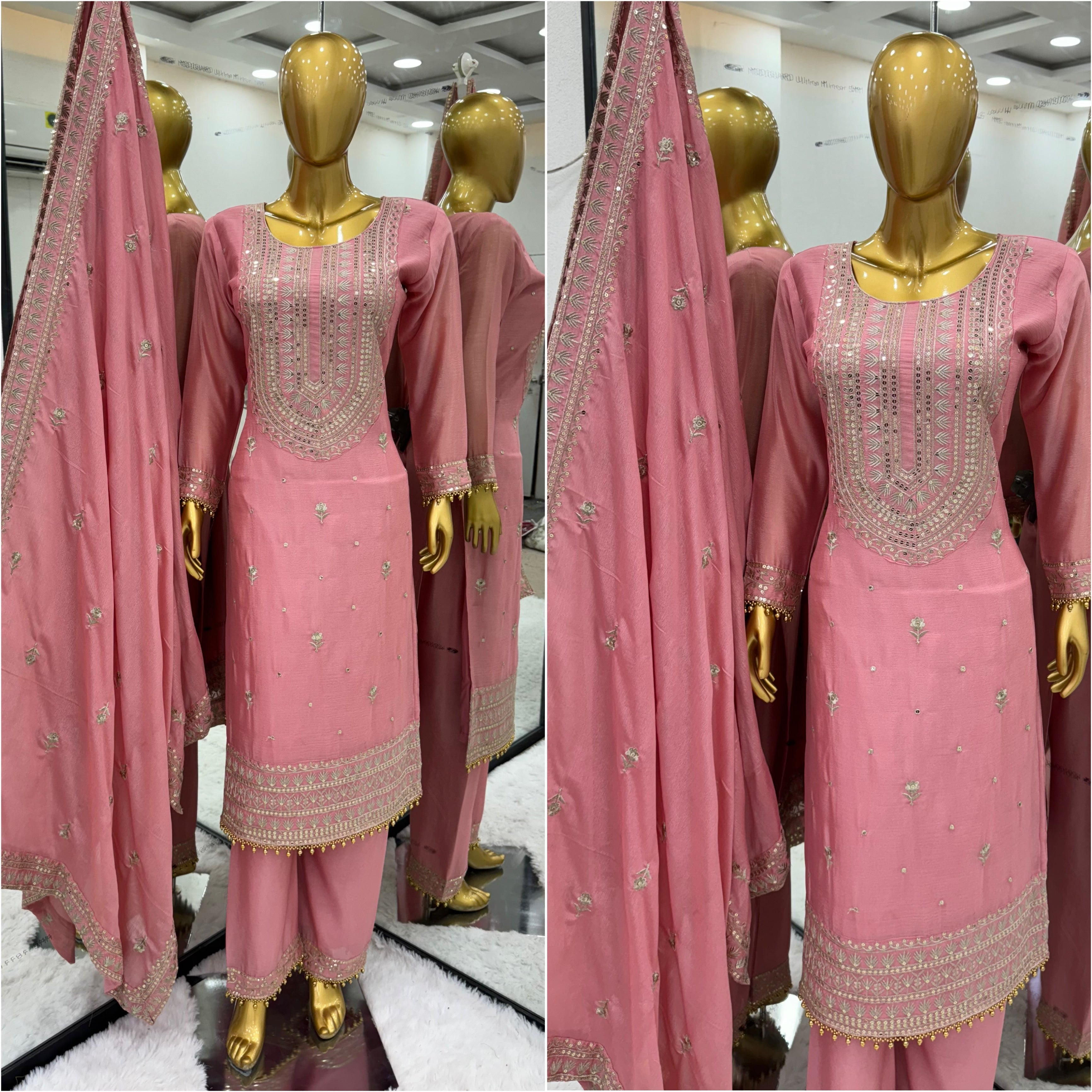 Fancy Top-Bottom And Dupatta With Heavy Embroidery Sequence Work