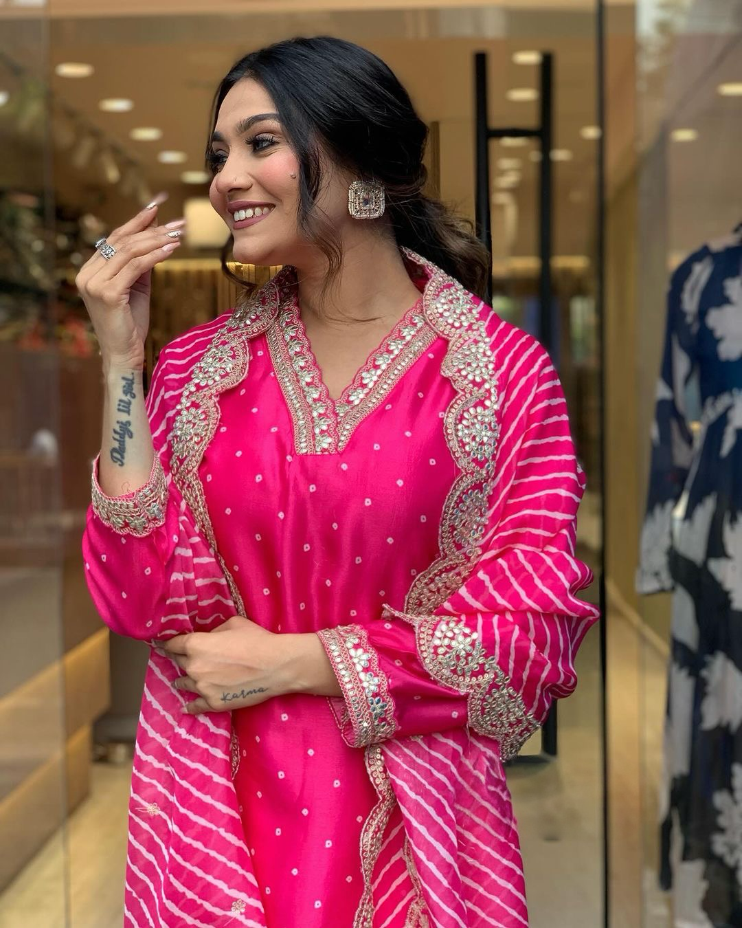 Party Wear Look Heavy Modal Silk Top Bottom & Dupatta Set