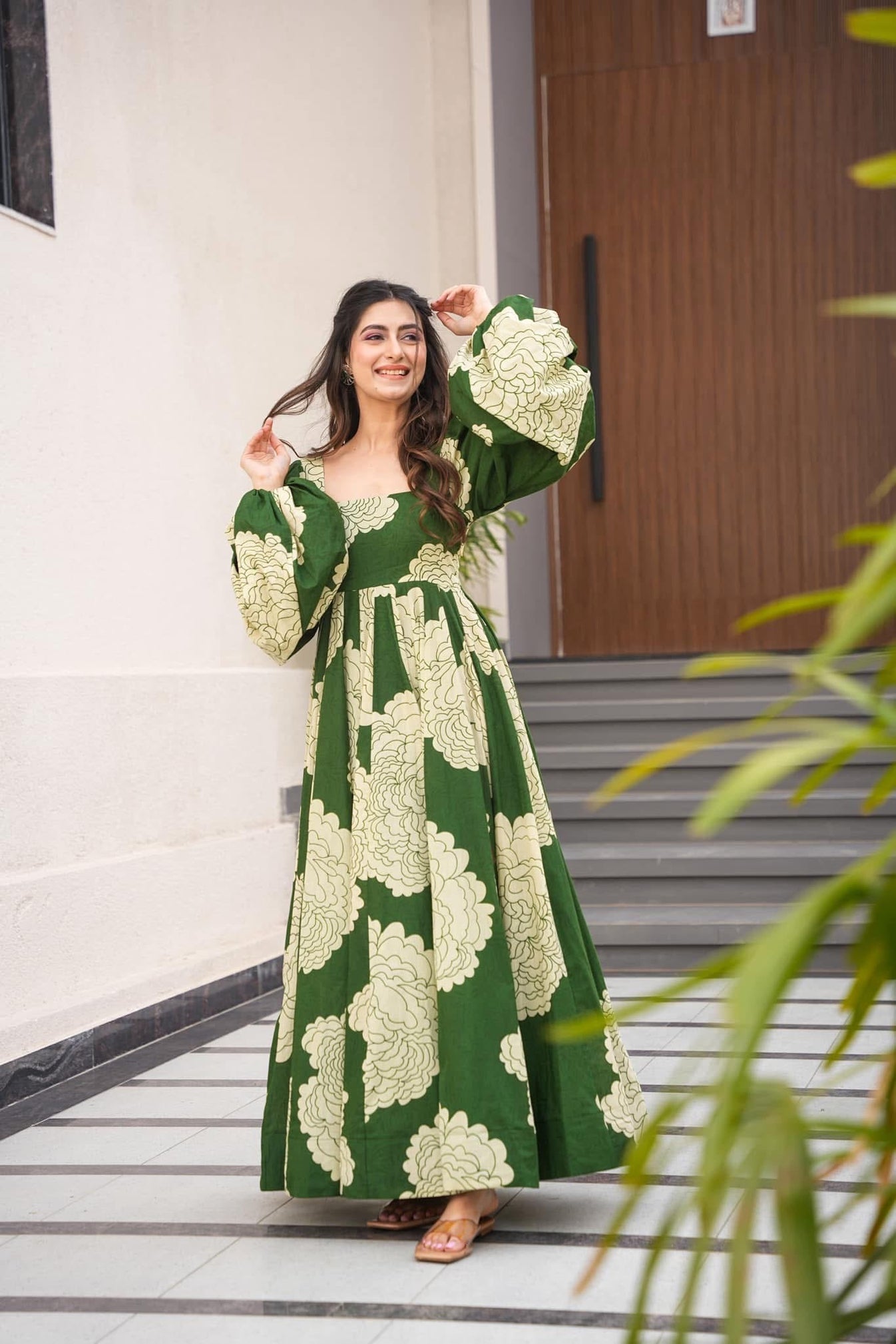 Party Wear Designer Gown With Beautiful Digital Print