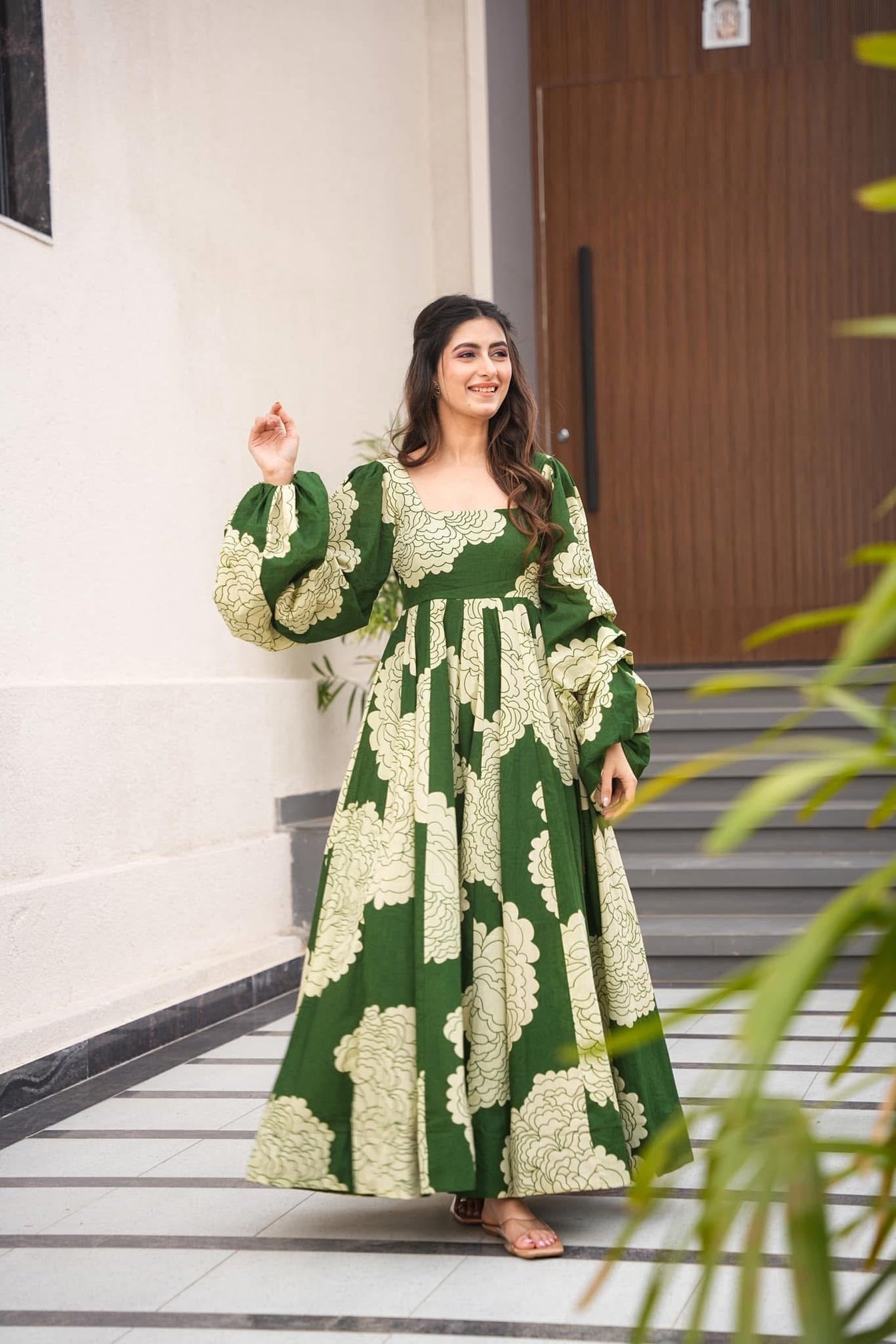 Party Wear Designer Gown With Beautiful Digital Print