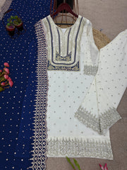 Fancy Top-Bottom And Dupatta With Heavy Embroidery Sequence Work