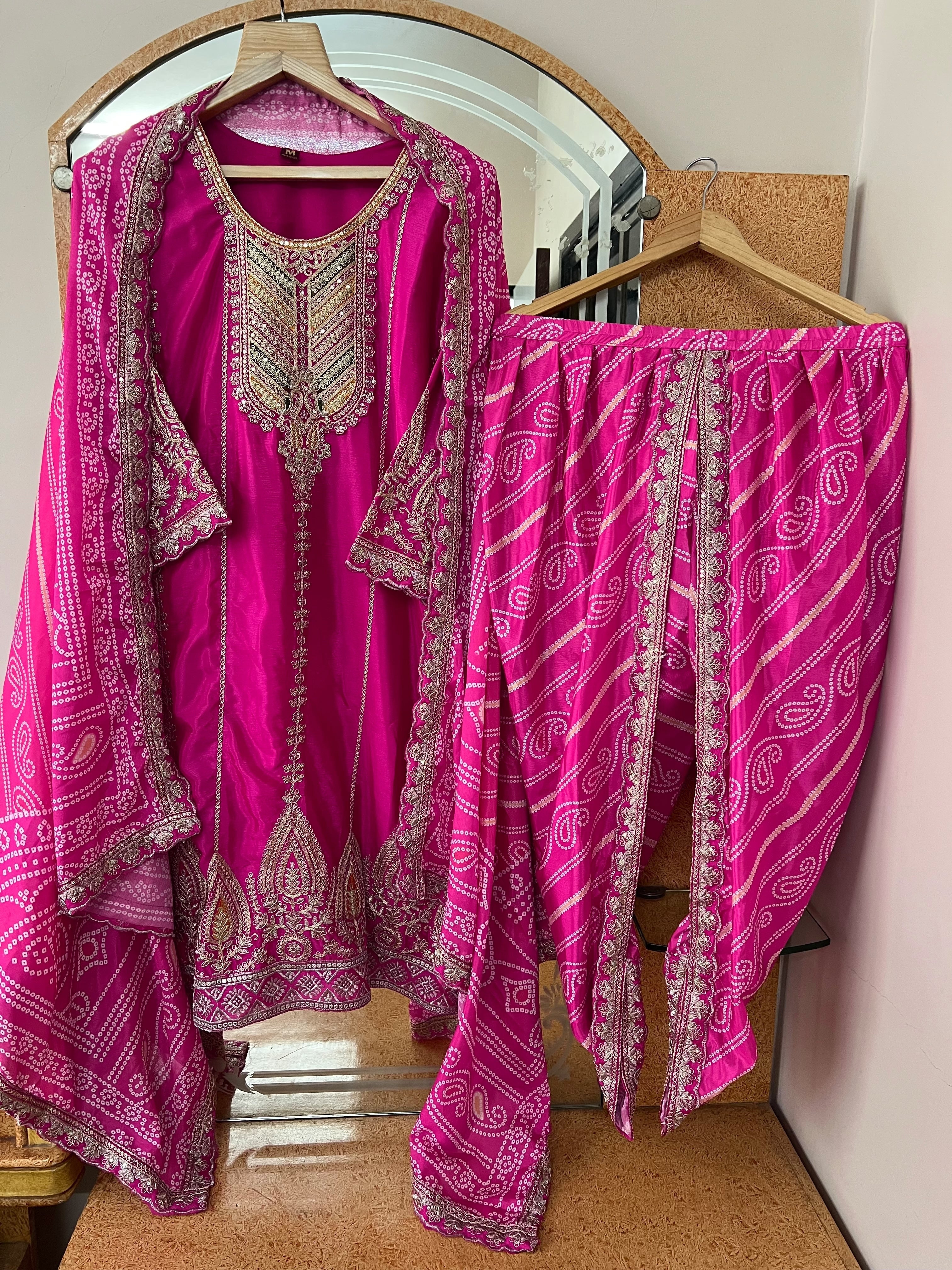 Party Wear Designer Suit Set With Embroidery Work