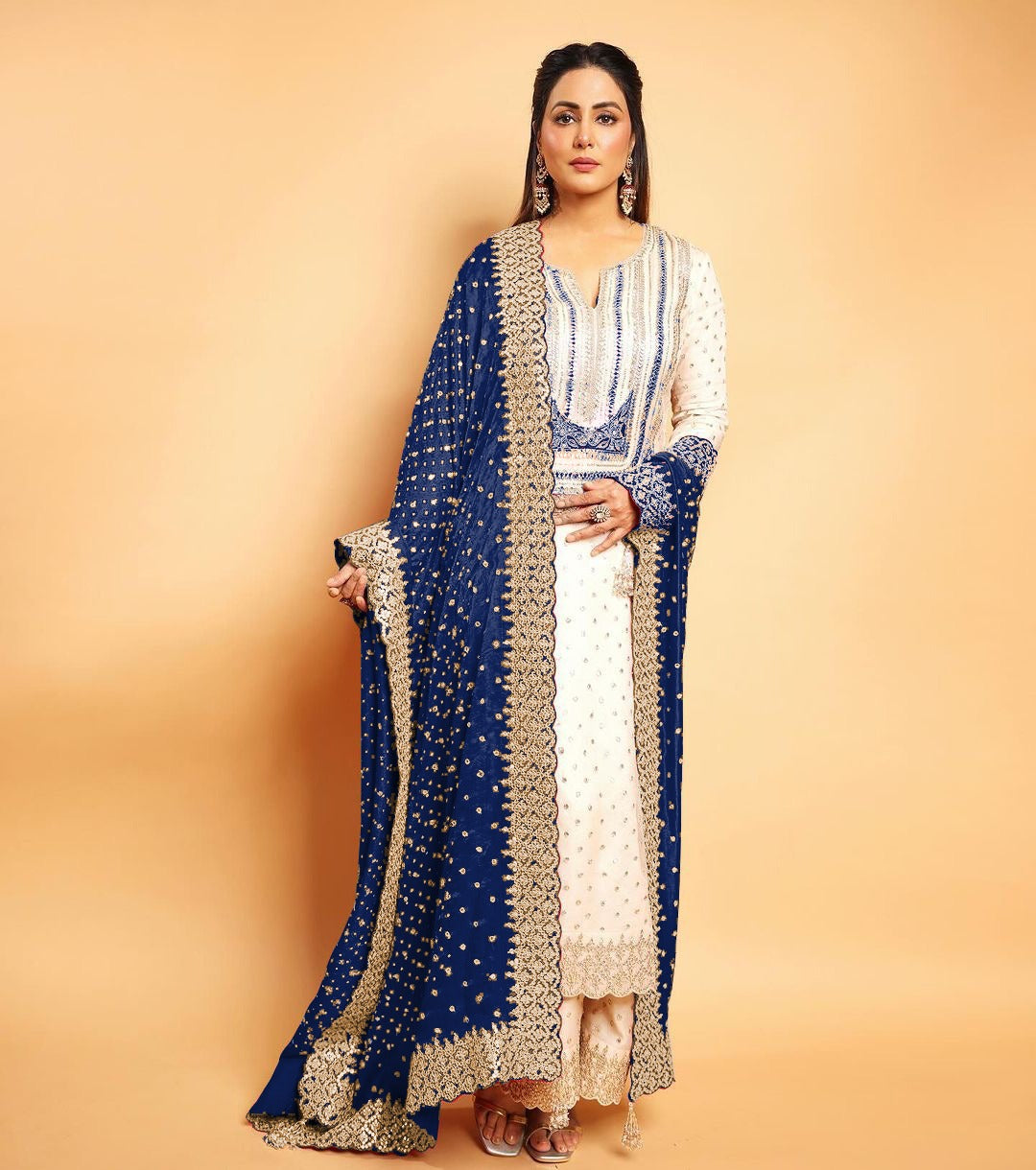 Fancy Top-Bottom And Dupatta With Heavy Embroidery Sequence Work