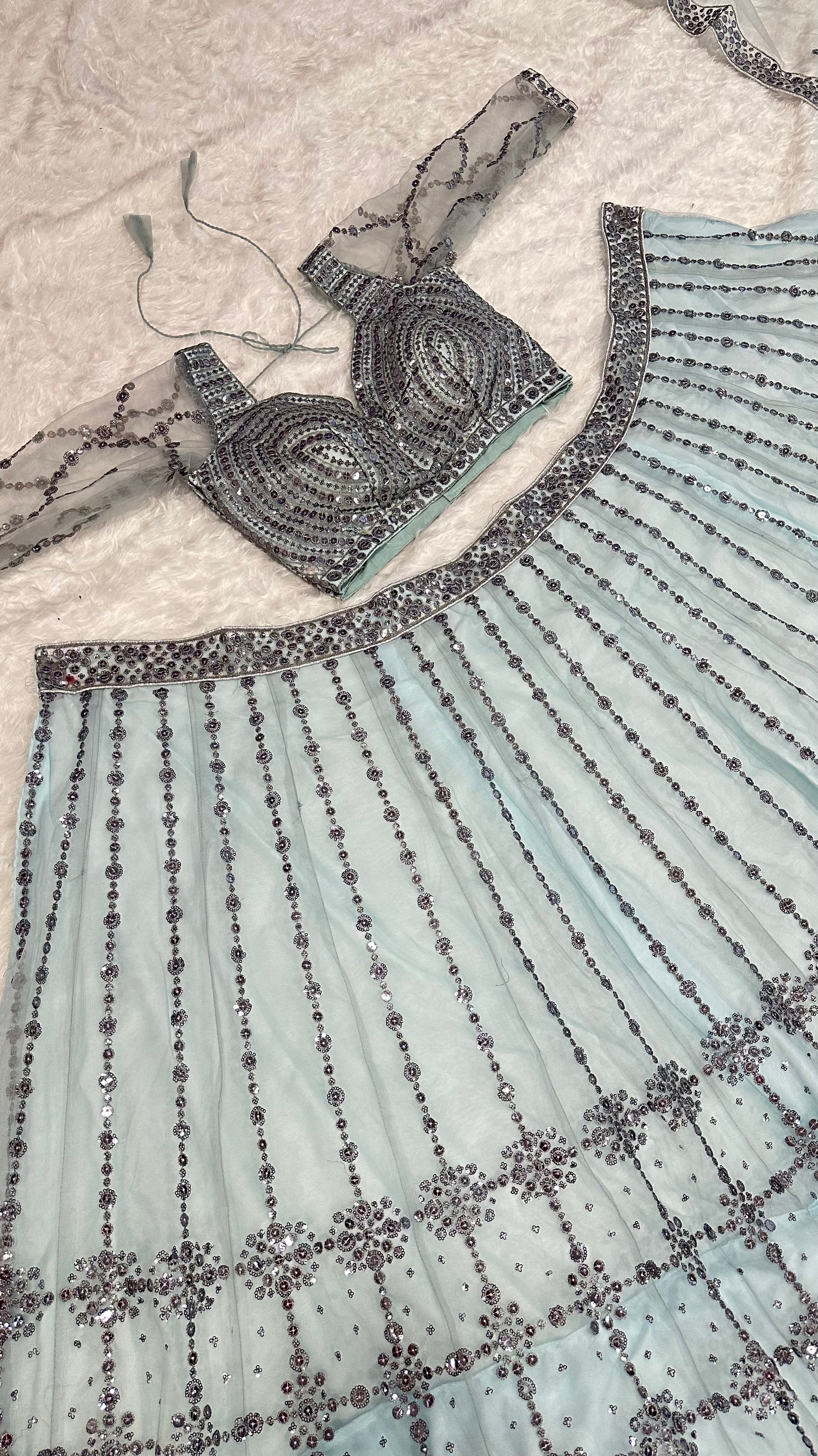 Party Wear Look Lehenga Choli With Sequence Work