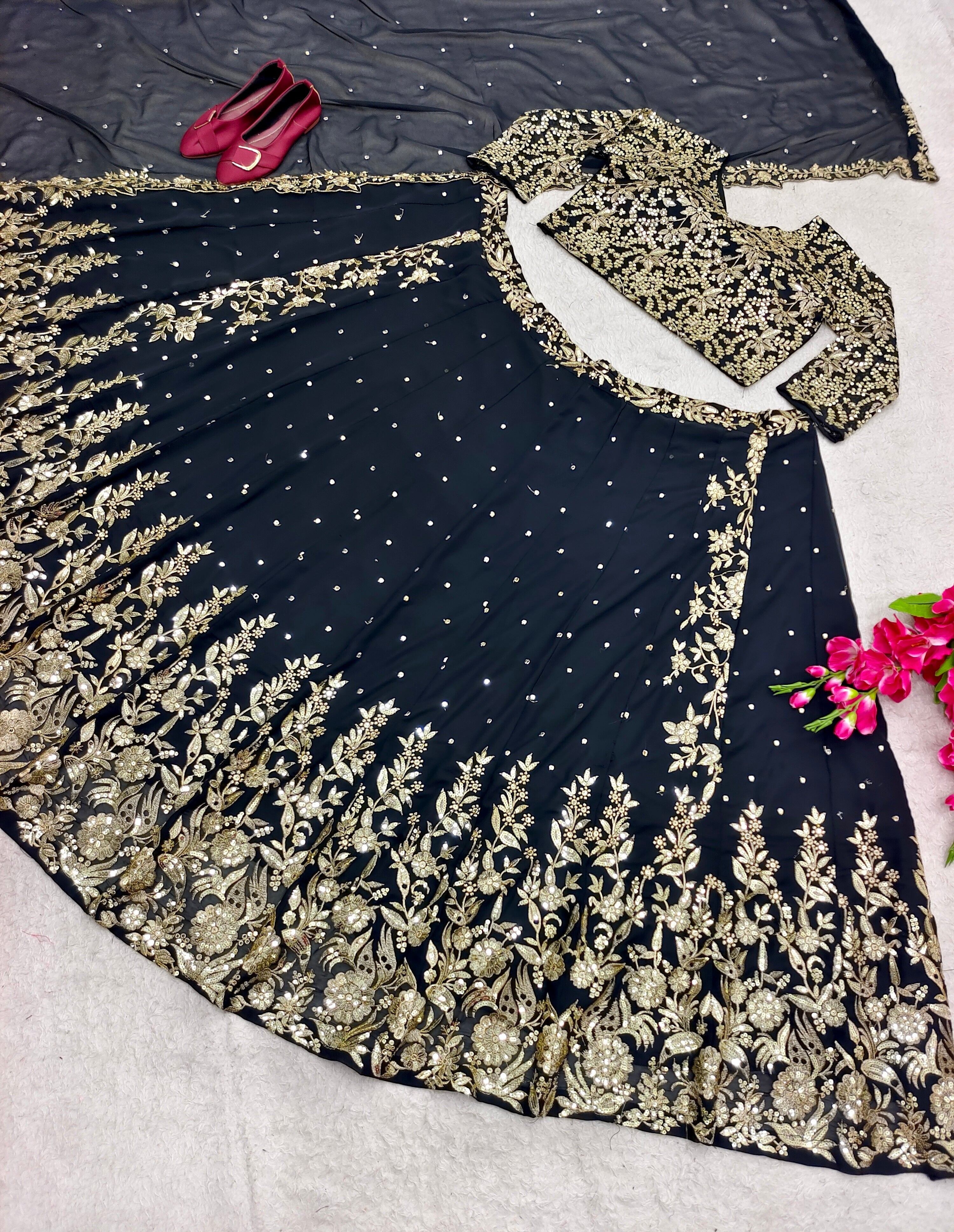 Designer Party Wear Look Lehenga Choli With Fancy Dupatta