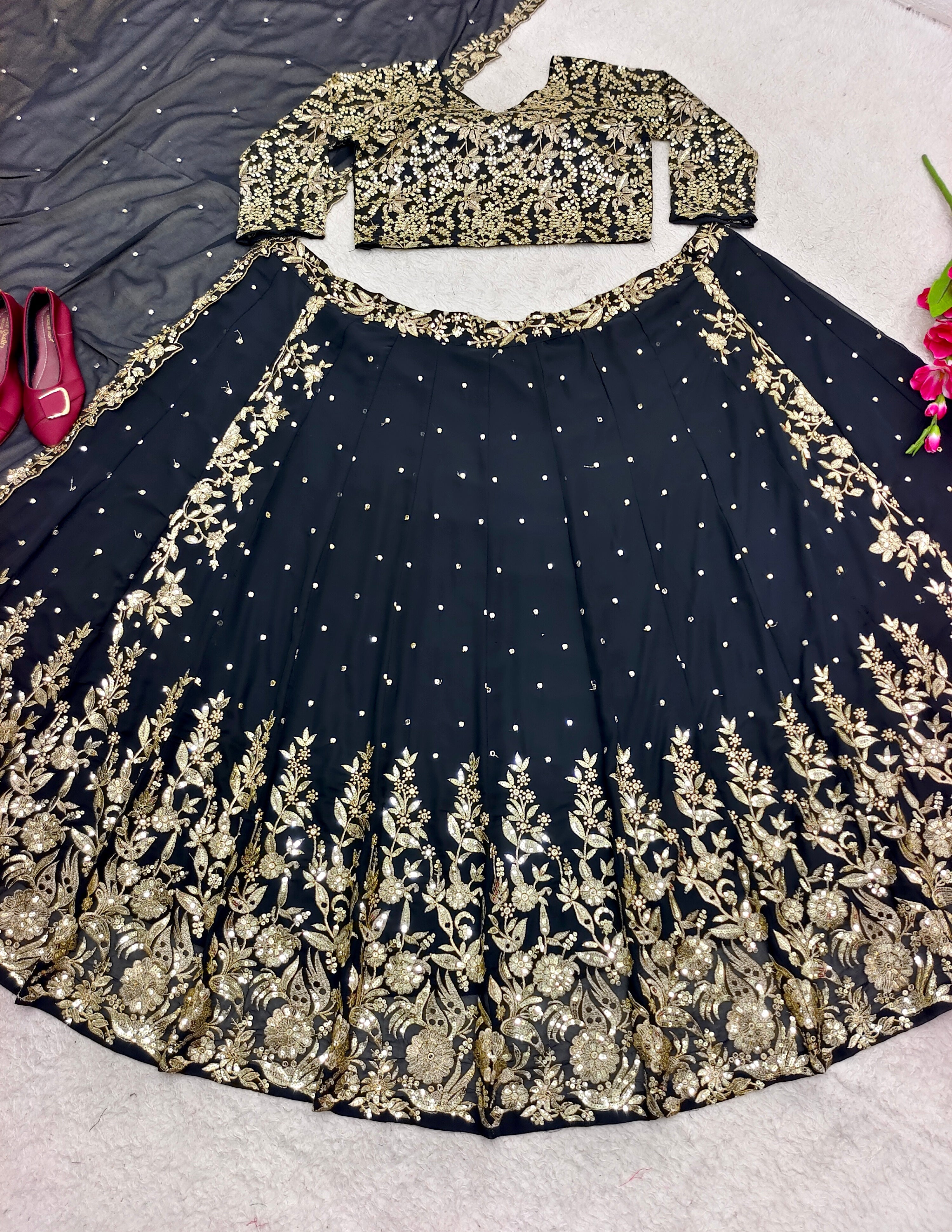 Designer Party Wear Look Lehenga Choli With Fancy Dupatta