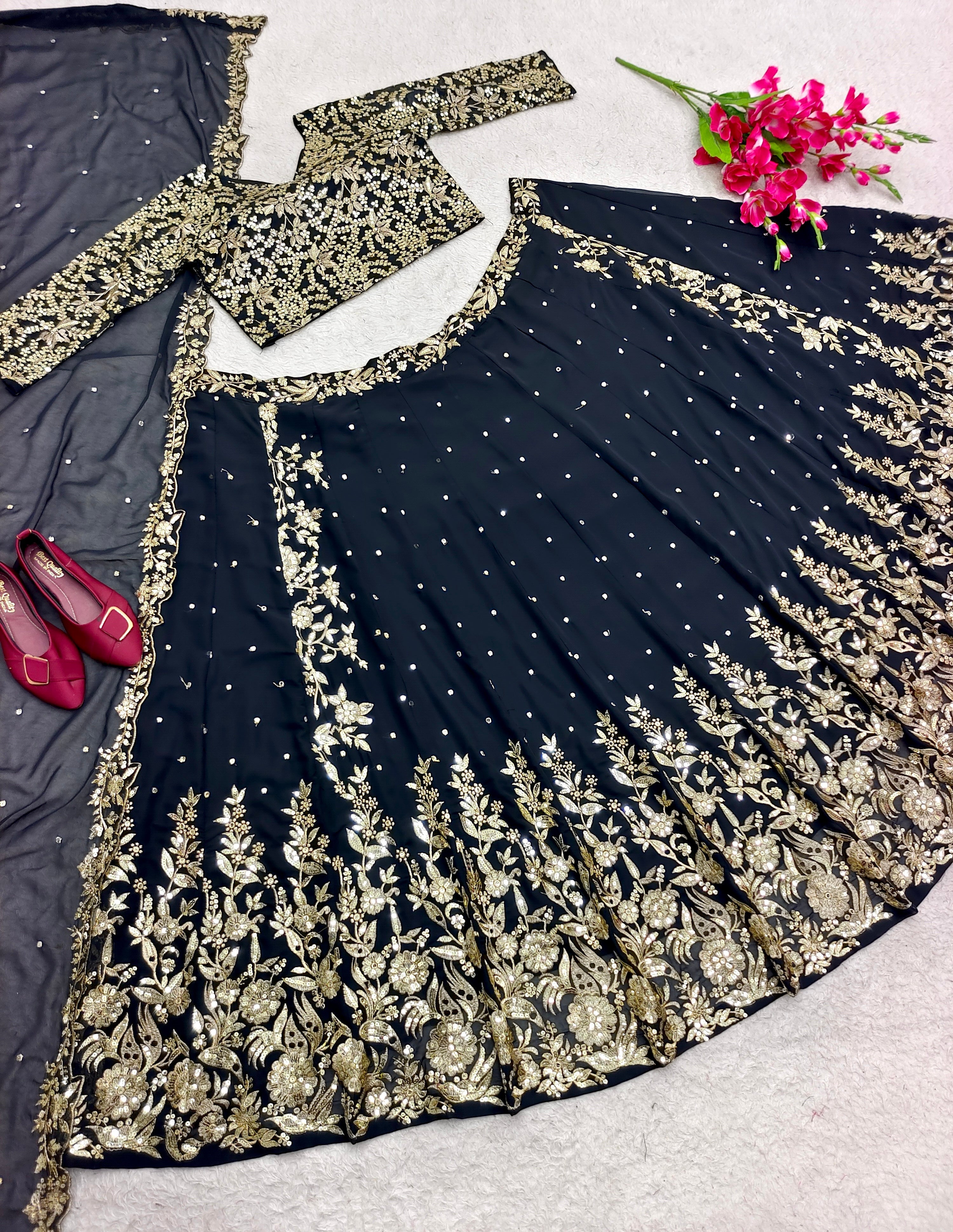 Designer Party Wear Look Lehenga Choli With Fancy Dupatta