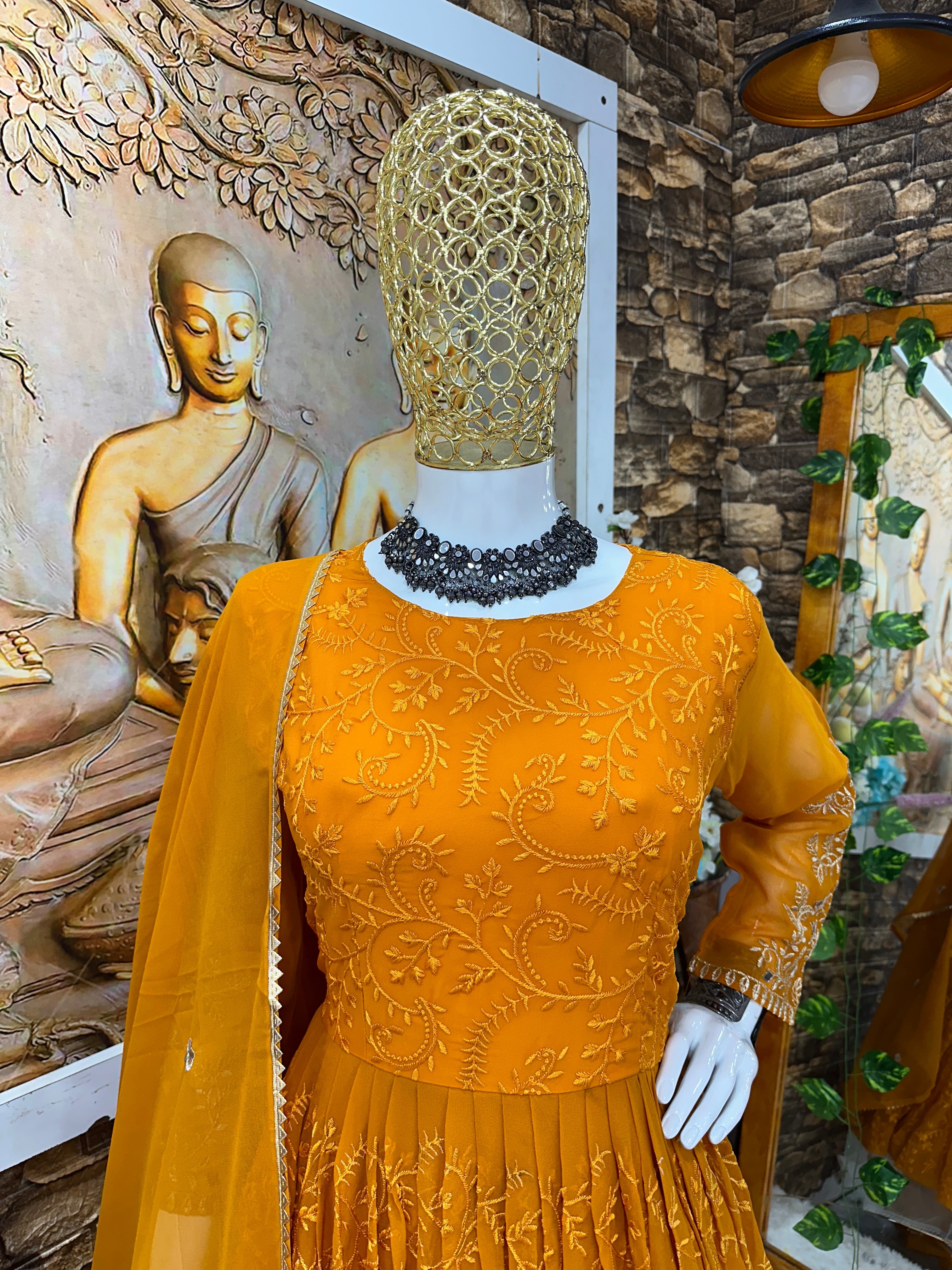 Designer Party Wear Look Anarkali Gown And Pent With Dupatta