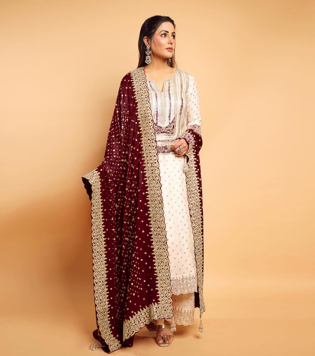 Fancy Top-Bottom And Dupatta With Heavy Embroidery Sequence Work