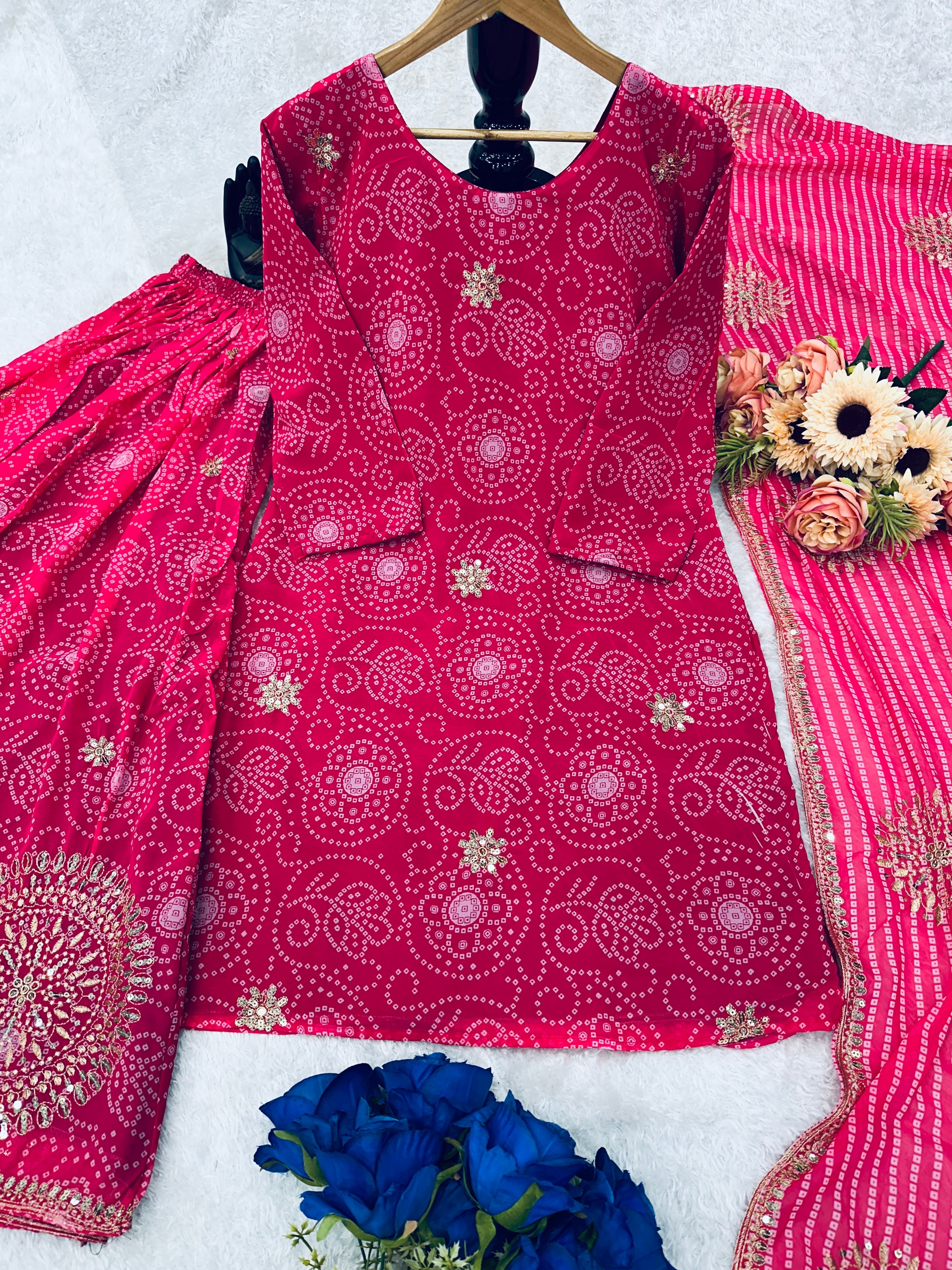 Party Wear Beautiful Top And Bottom With Dupatta