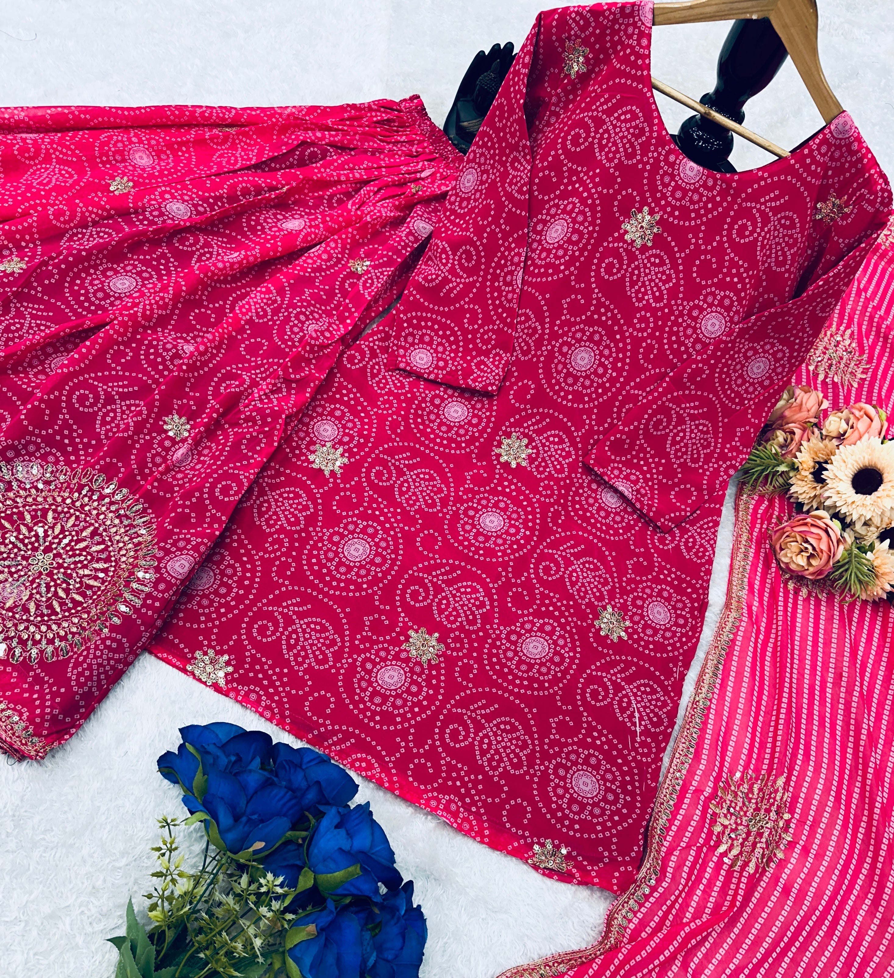 Party Wear Beautiful Top And Bottom With Dupatta