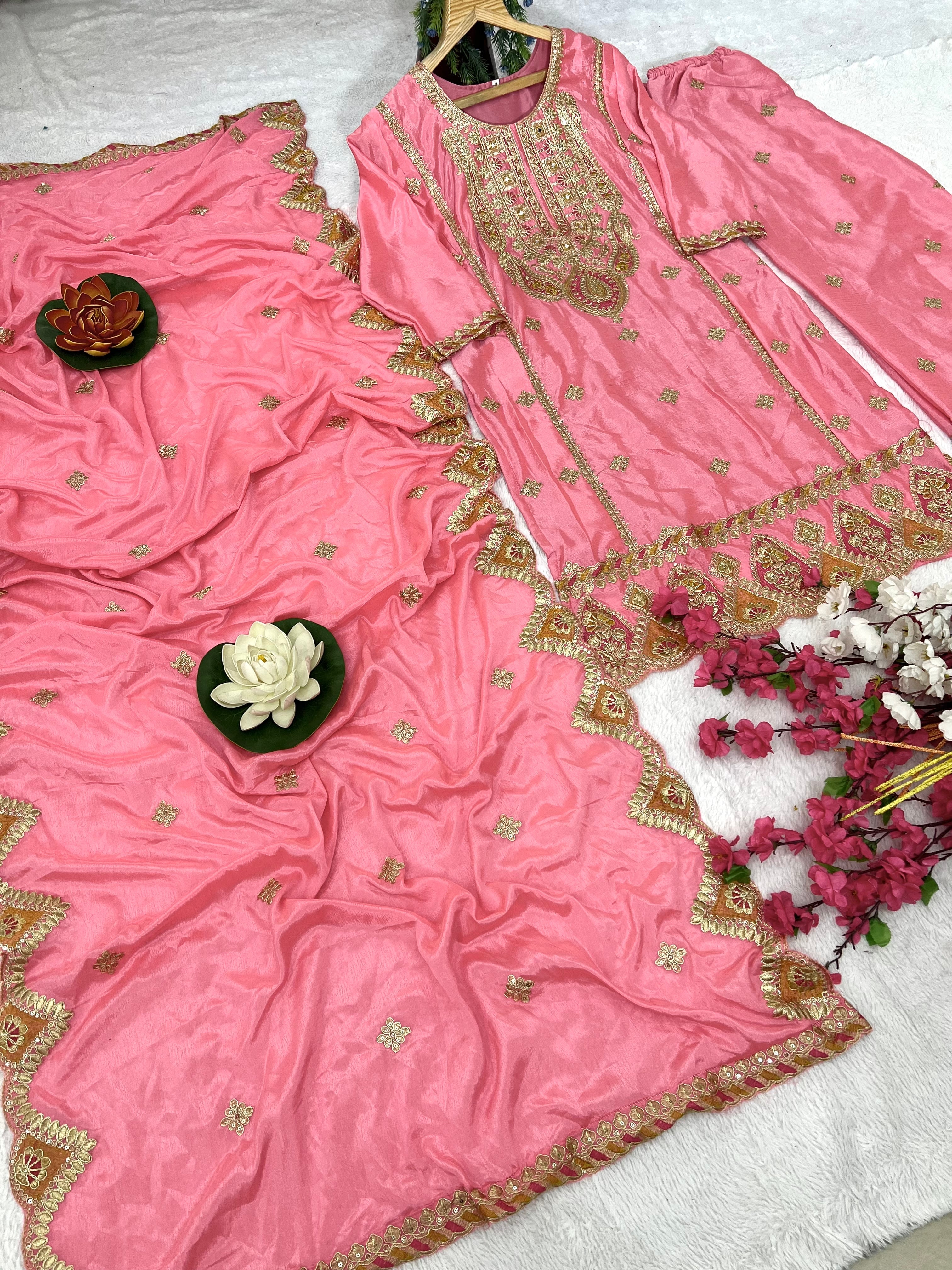 Party Wear Beautiful Top And Bottom With Fancy Dupatta