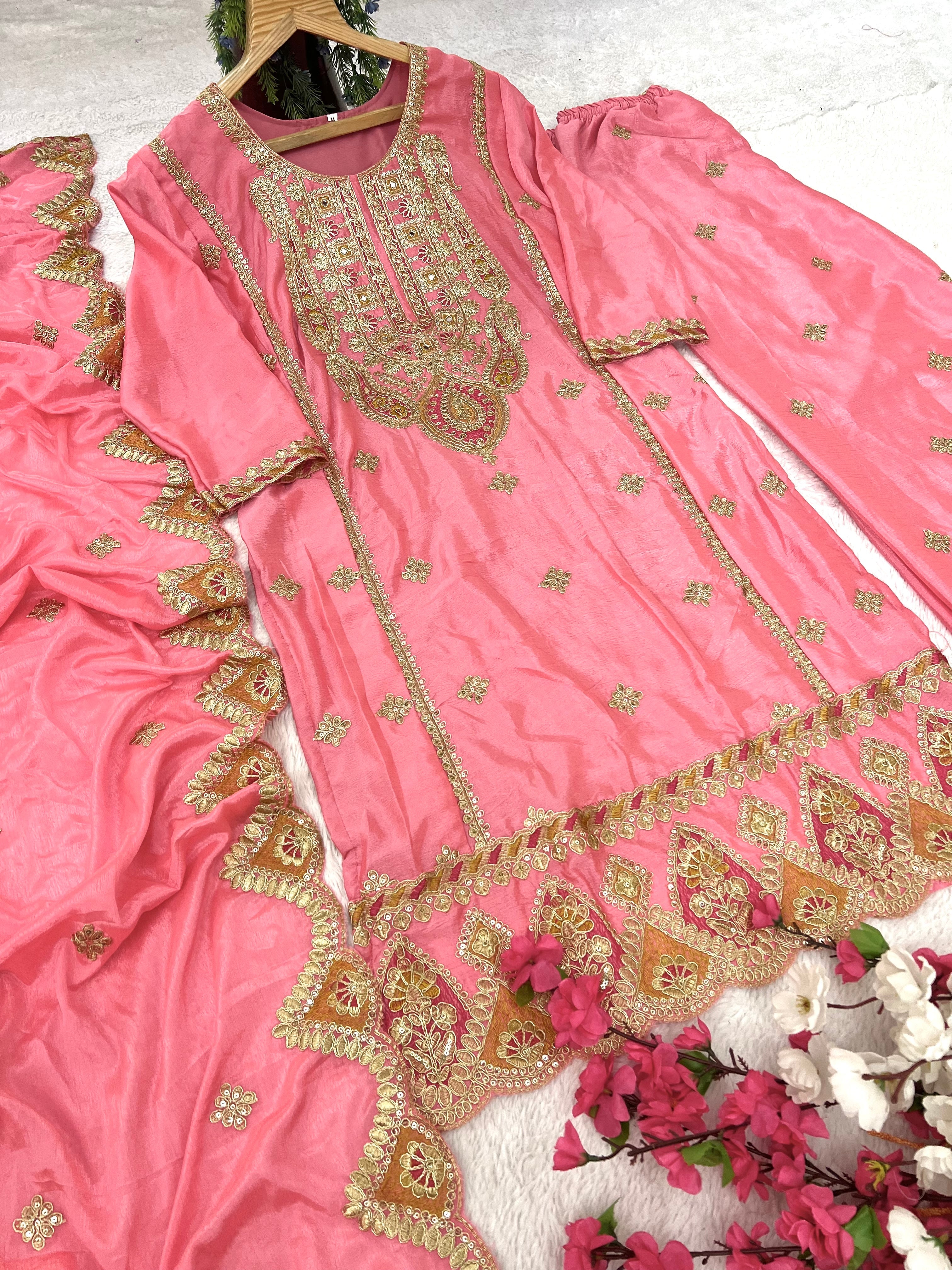 Party Wear Beautiful Top And Bottom With Fancy Dupatta