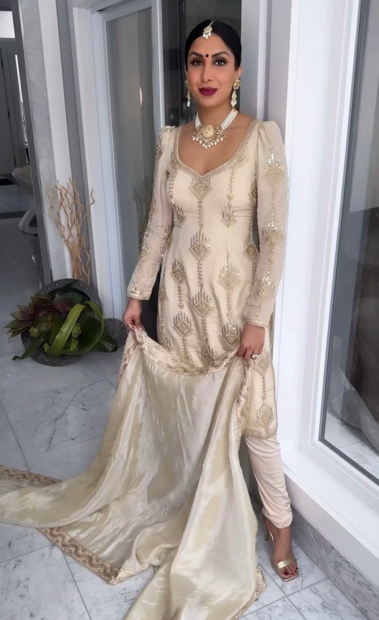 Fancy Party Wear Look Heavy Pure Chinon Silk Top Bottom & Dupatta Set