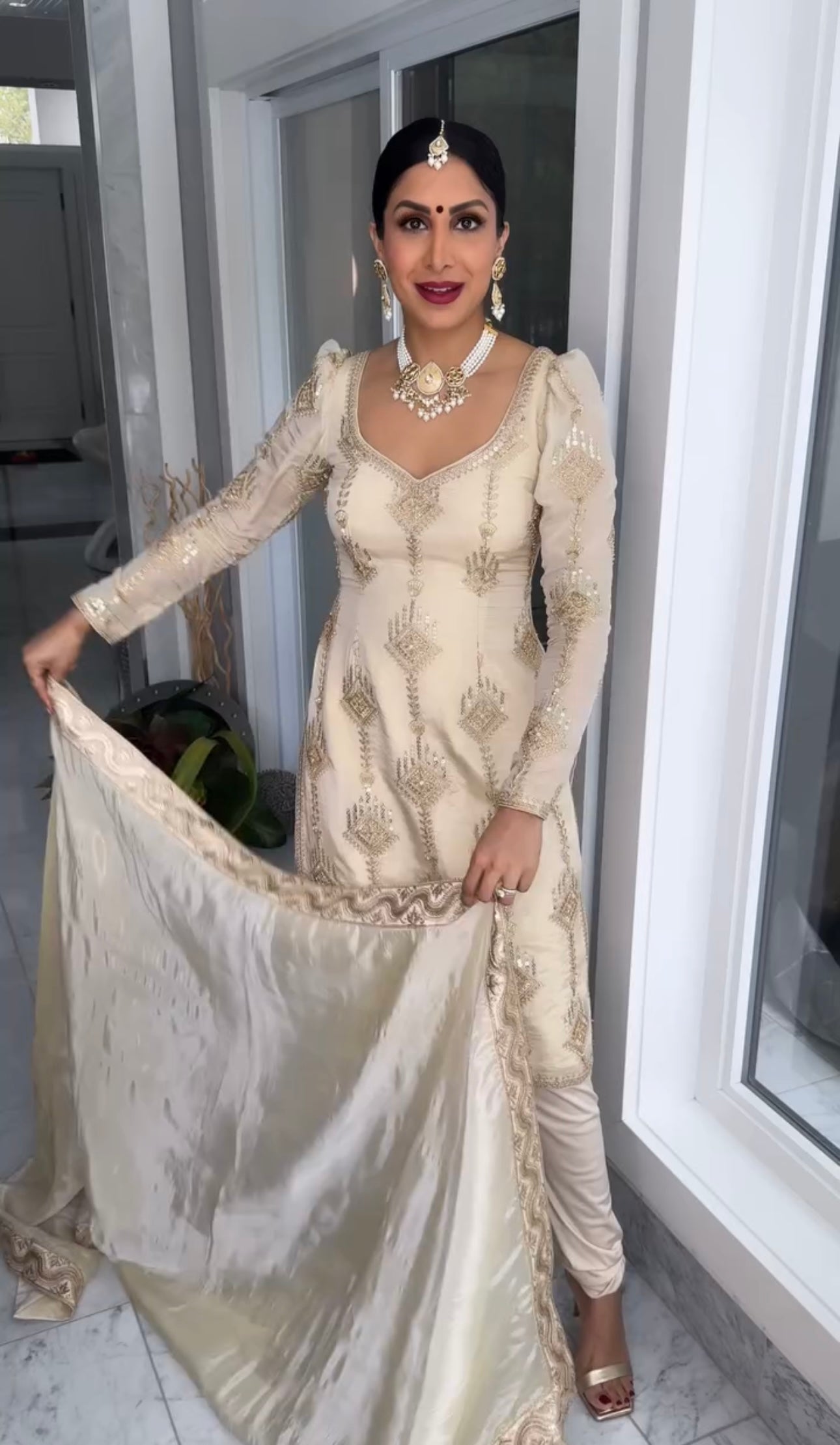 Fancy Party Wear Look Heavy Pure Chinon Silk Top Bottom & Dupatta Set