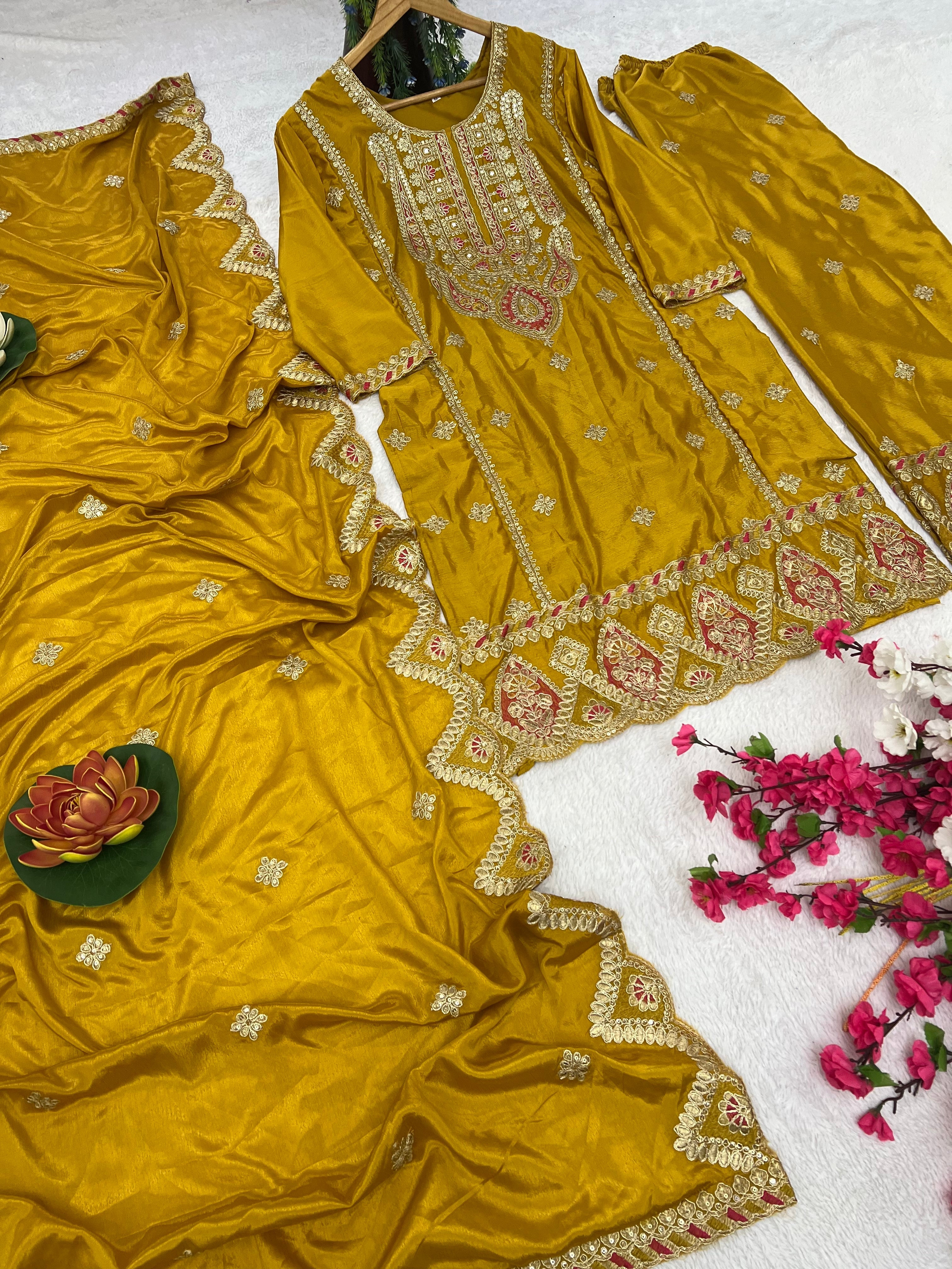 Party Wear Beautiful Top And Bottom With Fancy Dupatta