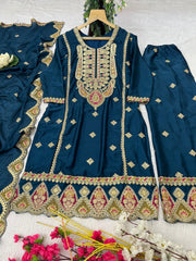 Party Wear Beautiful Top And Bottom With Fancy Dupatta