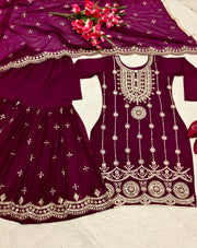 Designer Party Wear Top-Sarara With Beautiful Dupatta