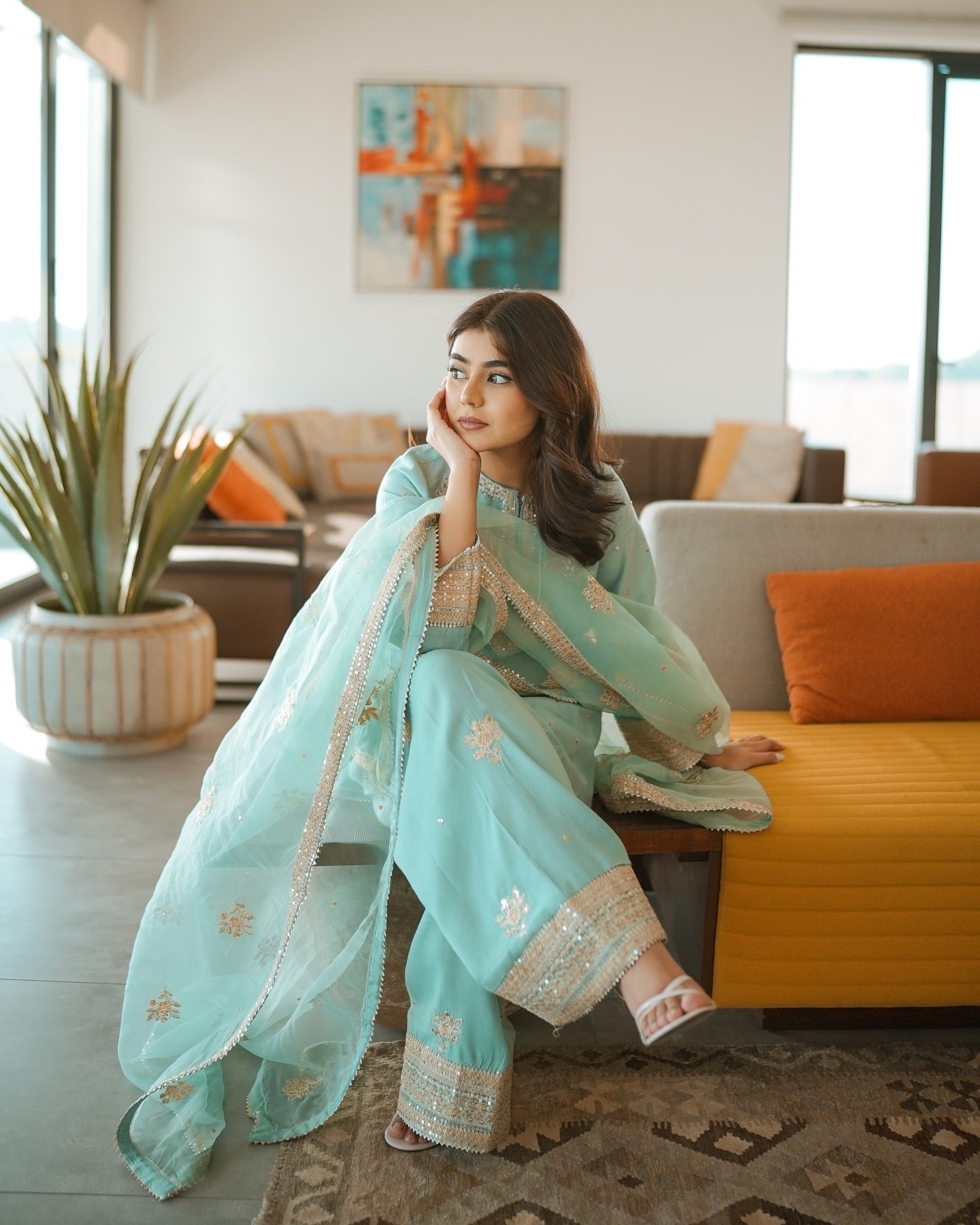 Designer Party Wear Look Top-Bottom And Dupatta