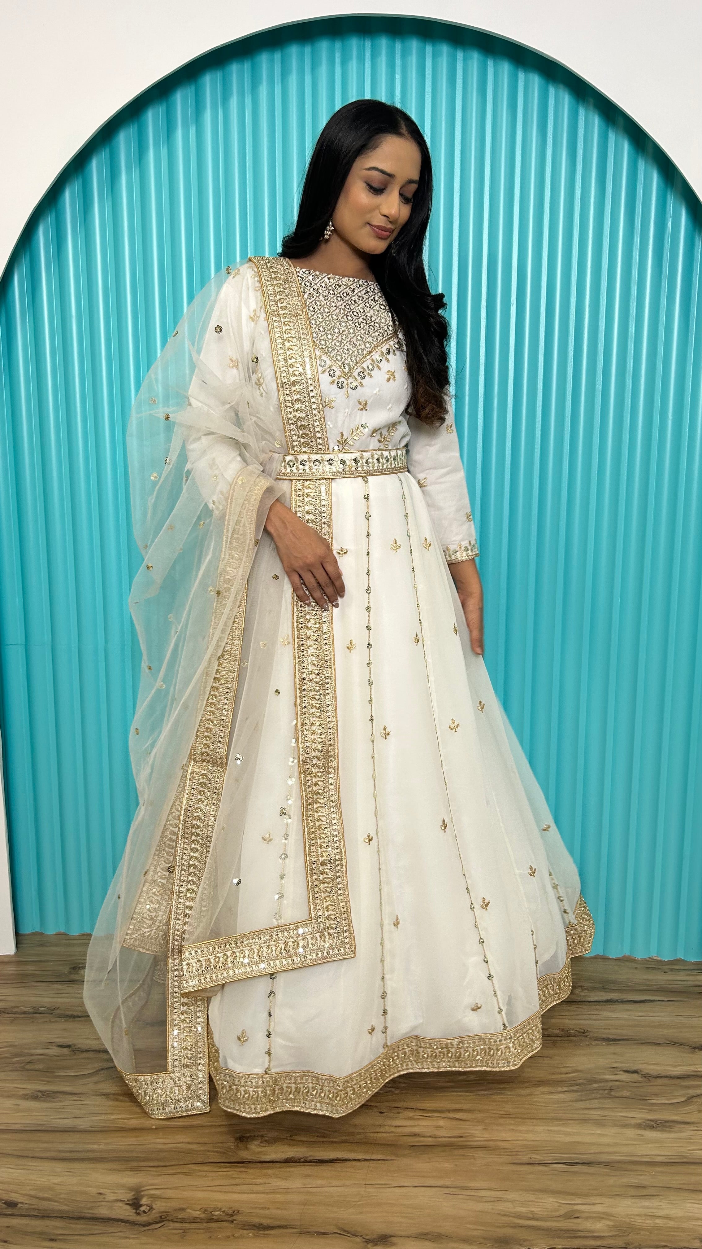 Party Wear Look Anarkali Gown With Beautiful Dupatta