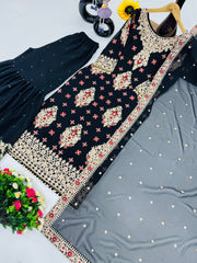Party Wear Beautiful Top Sharara And Dupatta